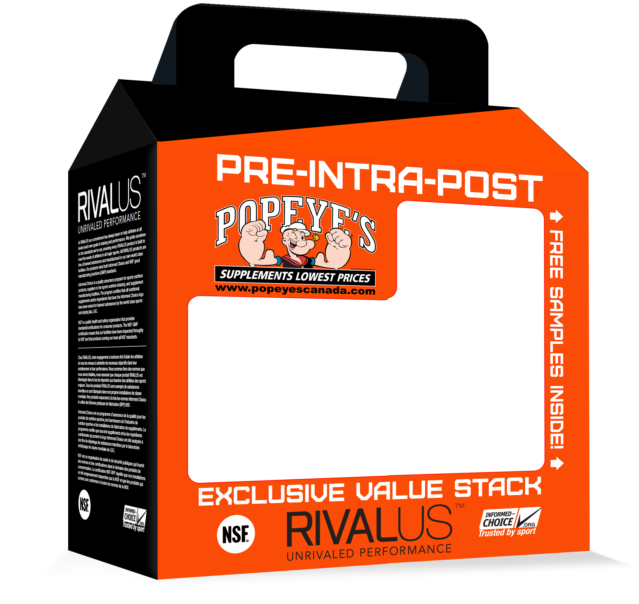   RIVALUS PRE-INTRA-POST STACK DESIGNED FOR POPEYE’S SUPPLEMENT STORES    © RIVALUS CANADA 2016  