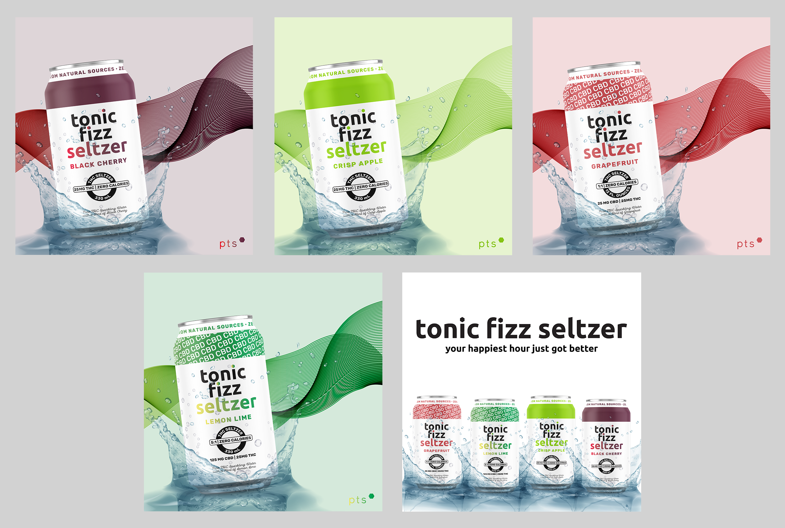   PTS TONIC FIZZ THC INFUSED SELTZER WATER PRODUCT LAUNCH SOCIAL MEDIA SERIES    © PROGRESSIVE TREATMENT SOLUTIONS 2020  