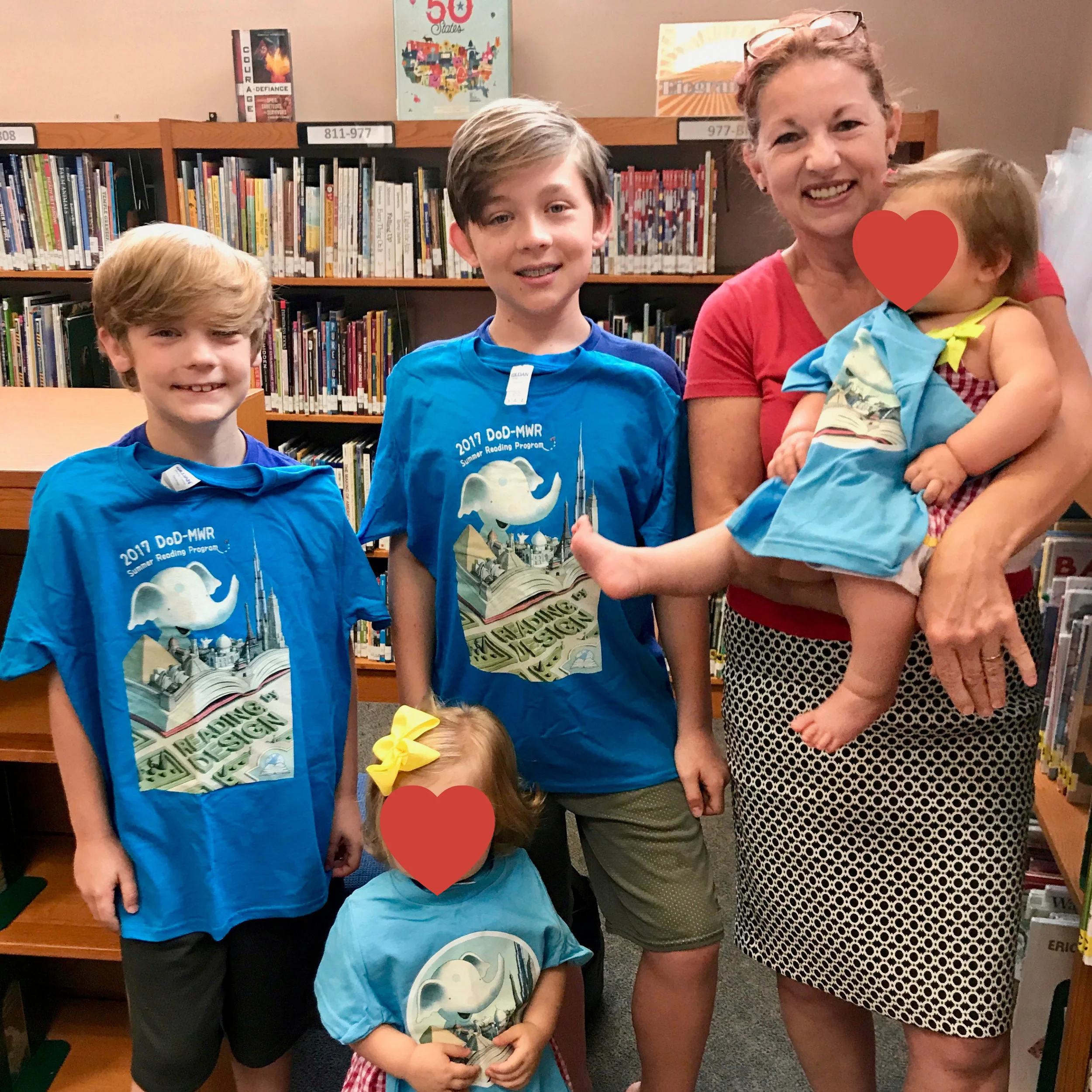 Everyone is signed up for summer reading. Mainly for the matching shirts.