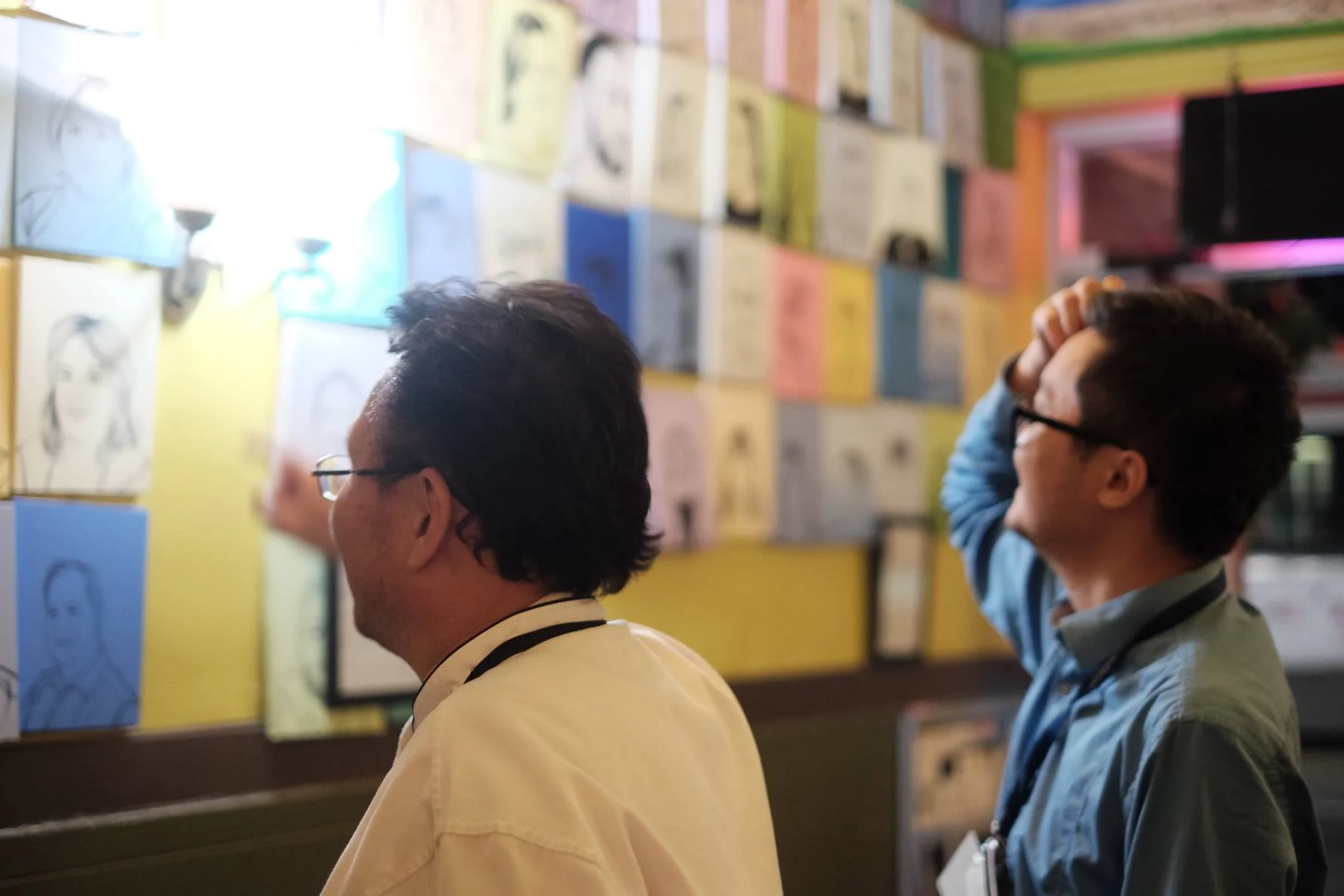 Marino's wife paints the portraits of his favorite customers
