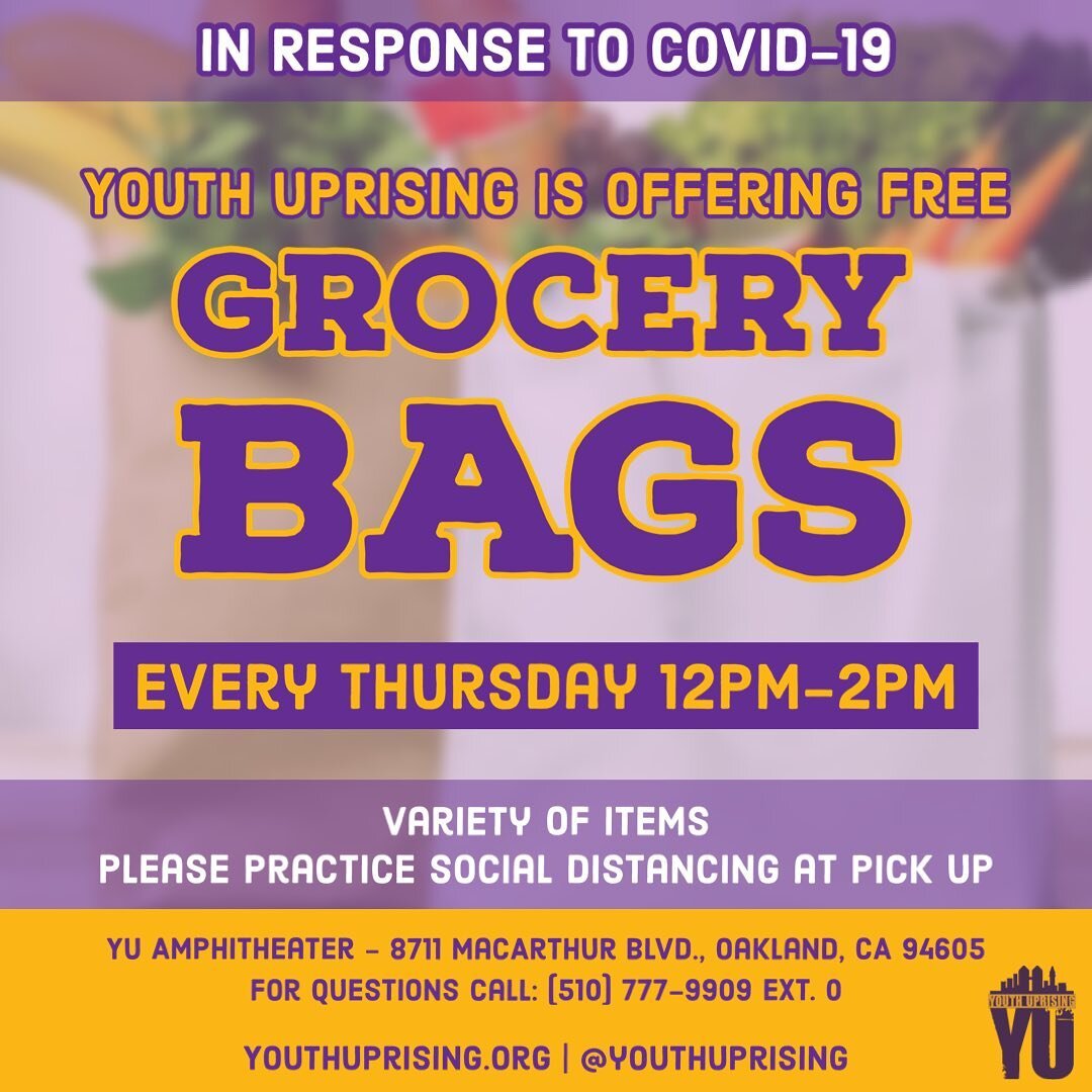 We&rsquo;re back!  Every Thursday from 12-2. At Youth UpRising - 8711 MacArthur Blvd. Oakland, CA 94605 (510) 777-9909  Social distancing guidelines in place. 😷 Masks provided if you don&rsquo;t have one.