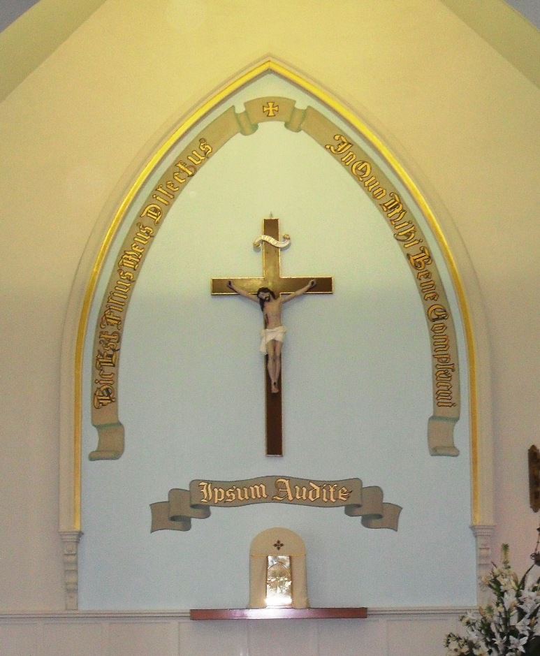 Interior Restoration: Altar restoration, St John the Baptist Church, Parnell. Partly repainted and regilded in a rich 23kt gold.