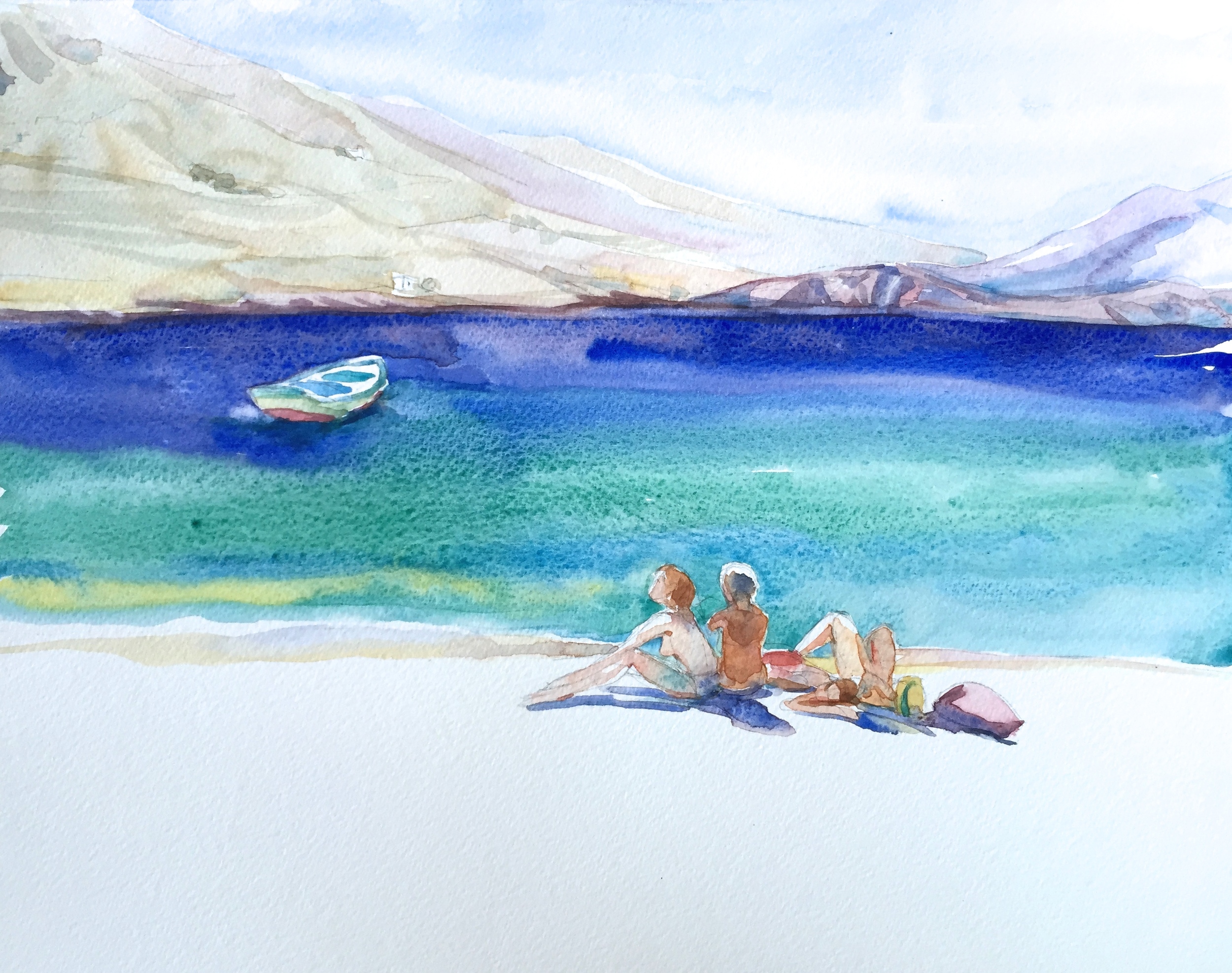 Friends on the Beach, Amorgos