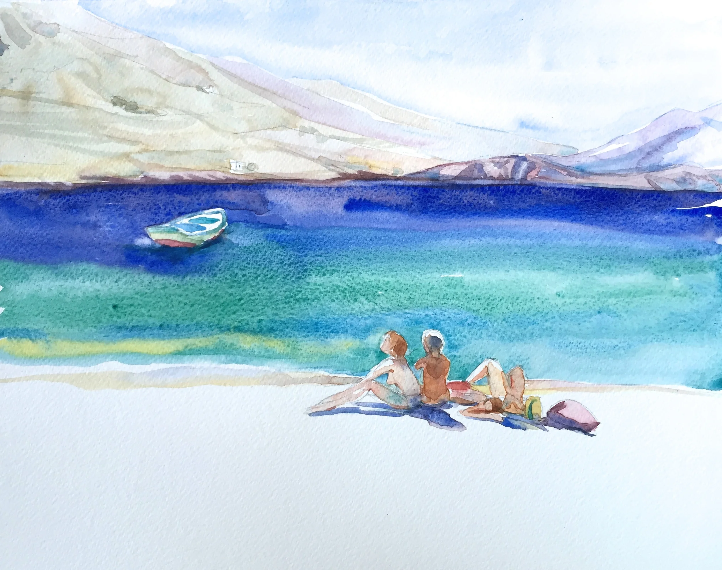 Friends on the Beach, Amorgos