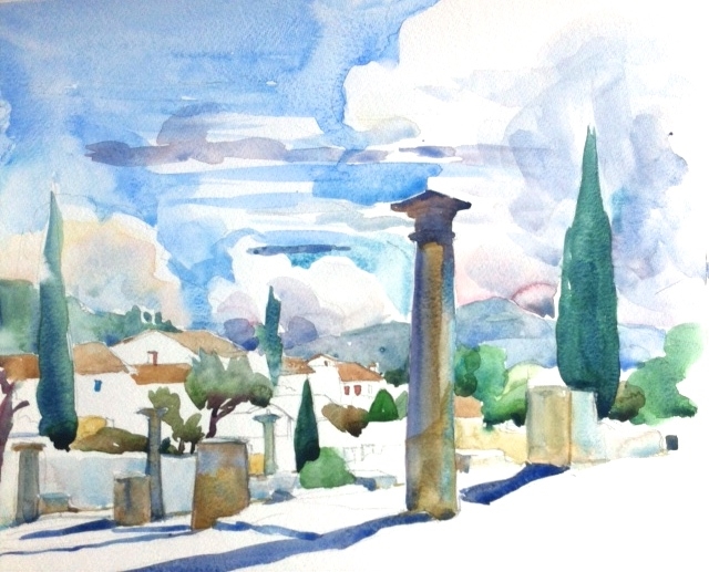 Roman column in Vaison-la-Romaine, Provence