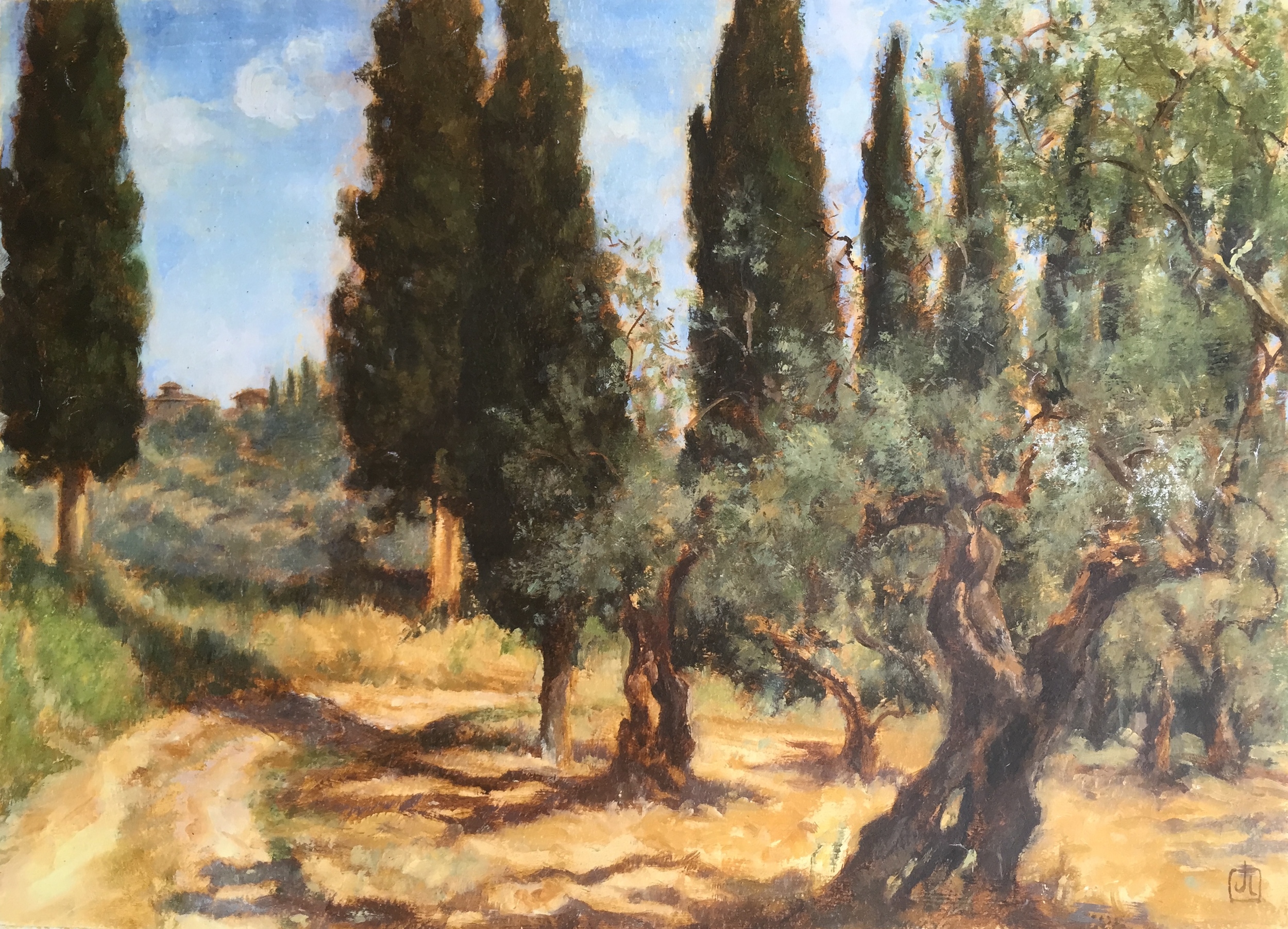 Olives and Cypress, near Florence