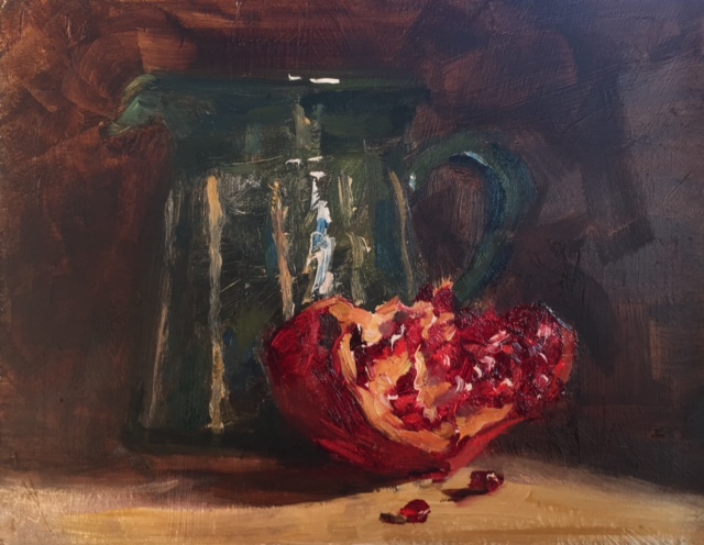 Pomegranate and Green Provençale Pitcher