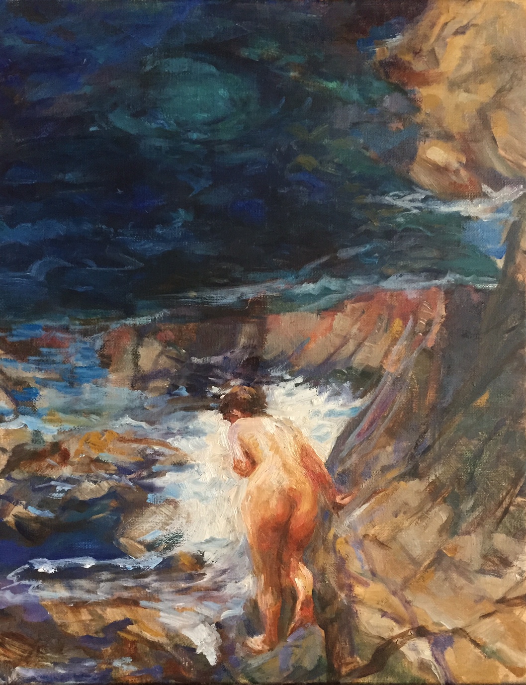 Bather at the Cove, Big Sur