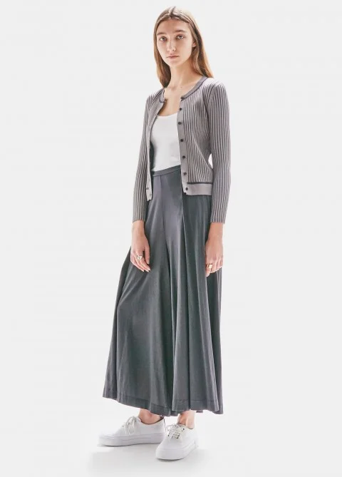 Chantel Pants: Gray & Navy
