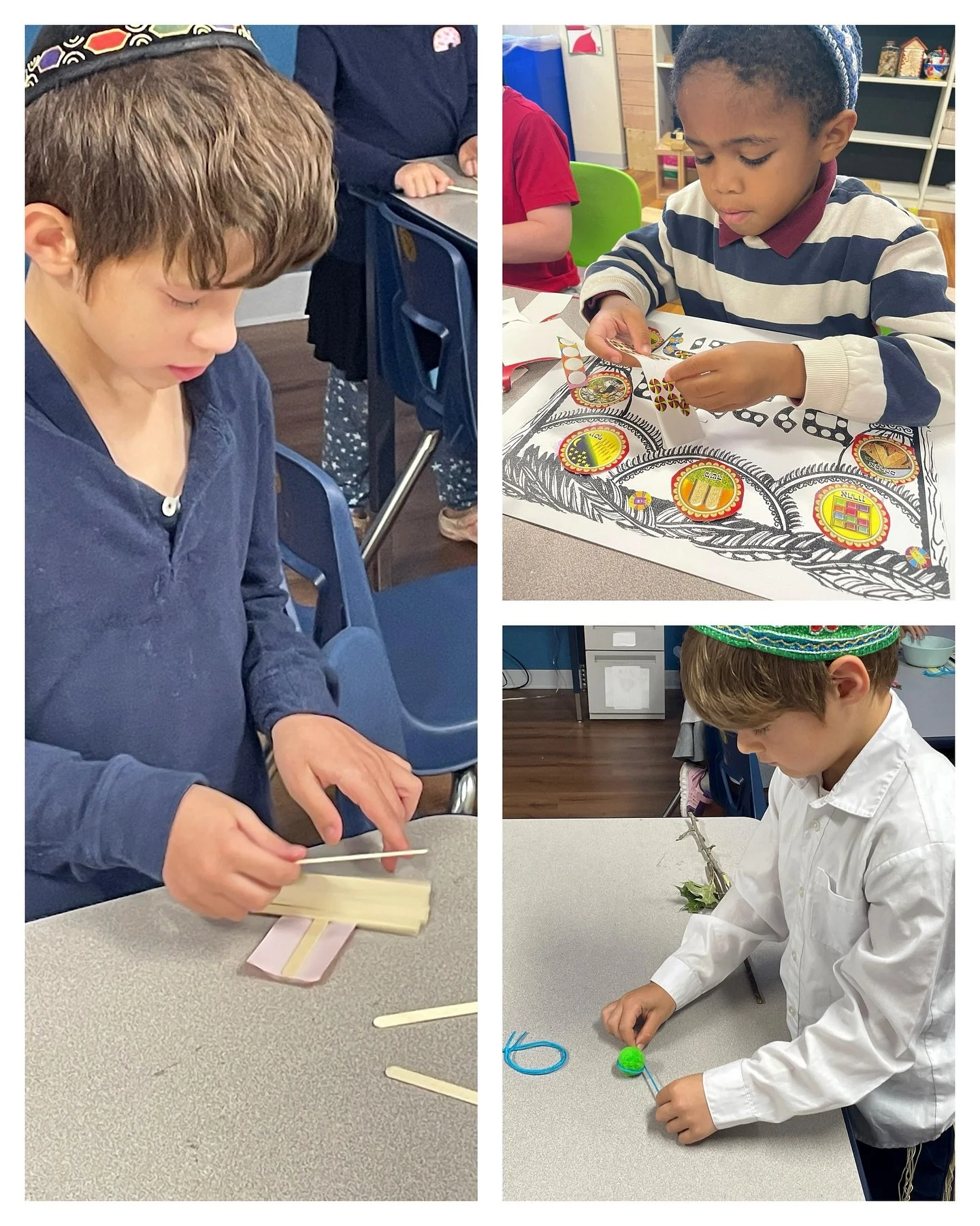 Sulam makes it possible for Jewish children who are diverse learners to participate in Jewish holiday activities. Here they create sukkah decorations alongside their peers. &ldquo;There is nothing like the pride my child has that he too is at a Jewis