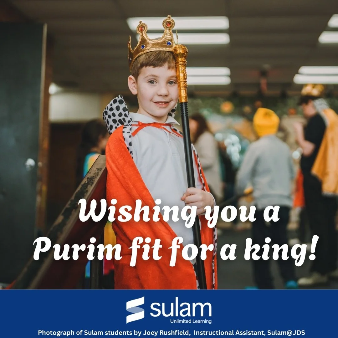 Wishing you a happy Purim from Sulam! 👑🎊

#purim #happypurim #sulam #inclusion
