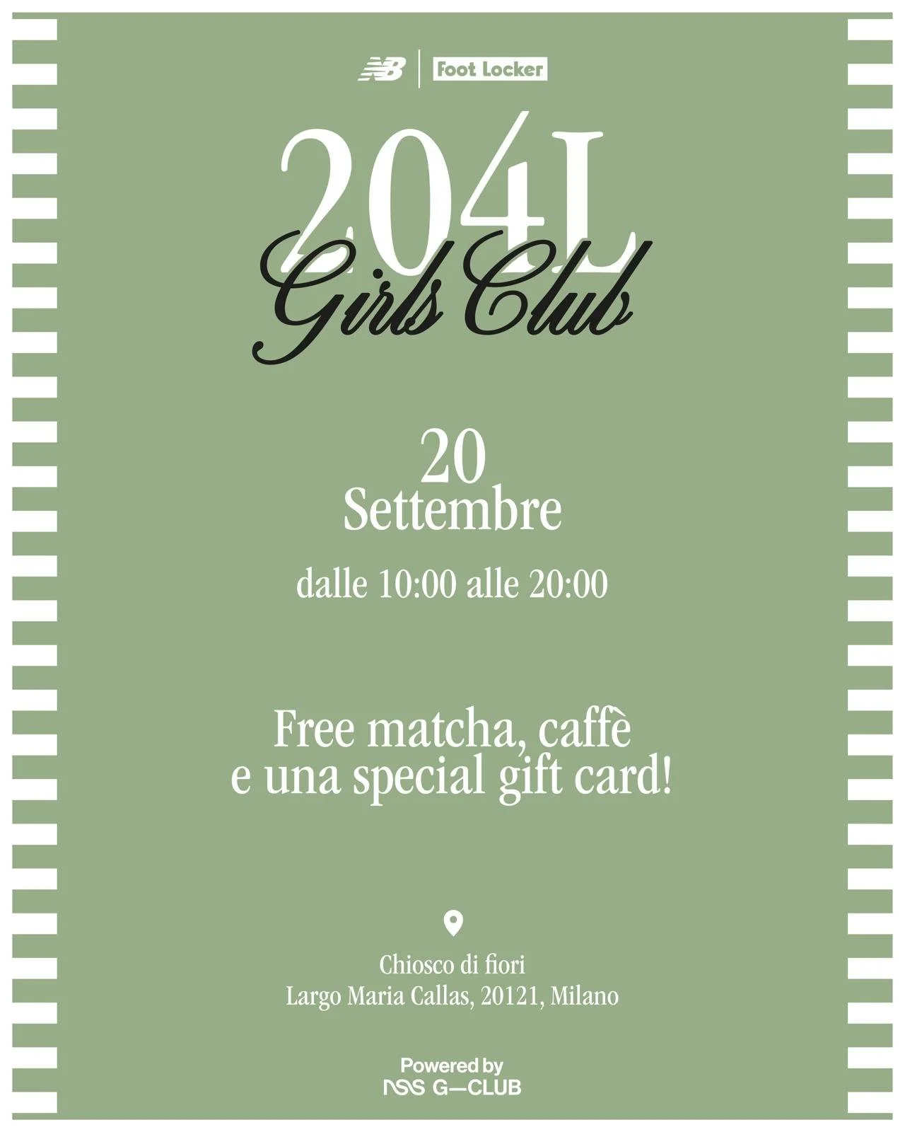 NSS G-Club x New Balance x Foot Locker Kiosk - Free Matcha &amp; Coffee