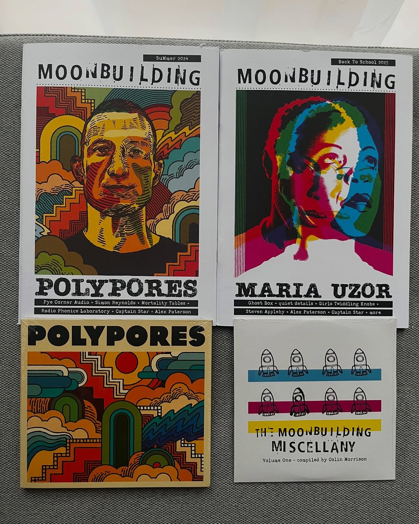 Just arrived: 2 issues of my new favorite #zine, @moonbuildingmag featuring Polypores, @_mariauzor and tons of reviews and tidbits from my favorite corner of the music world. Thank you @castlesinspace for being part of this audio-lyrical adventure #p