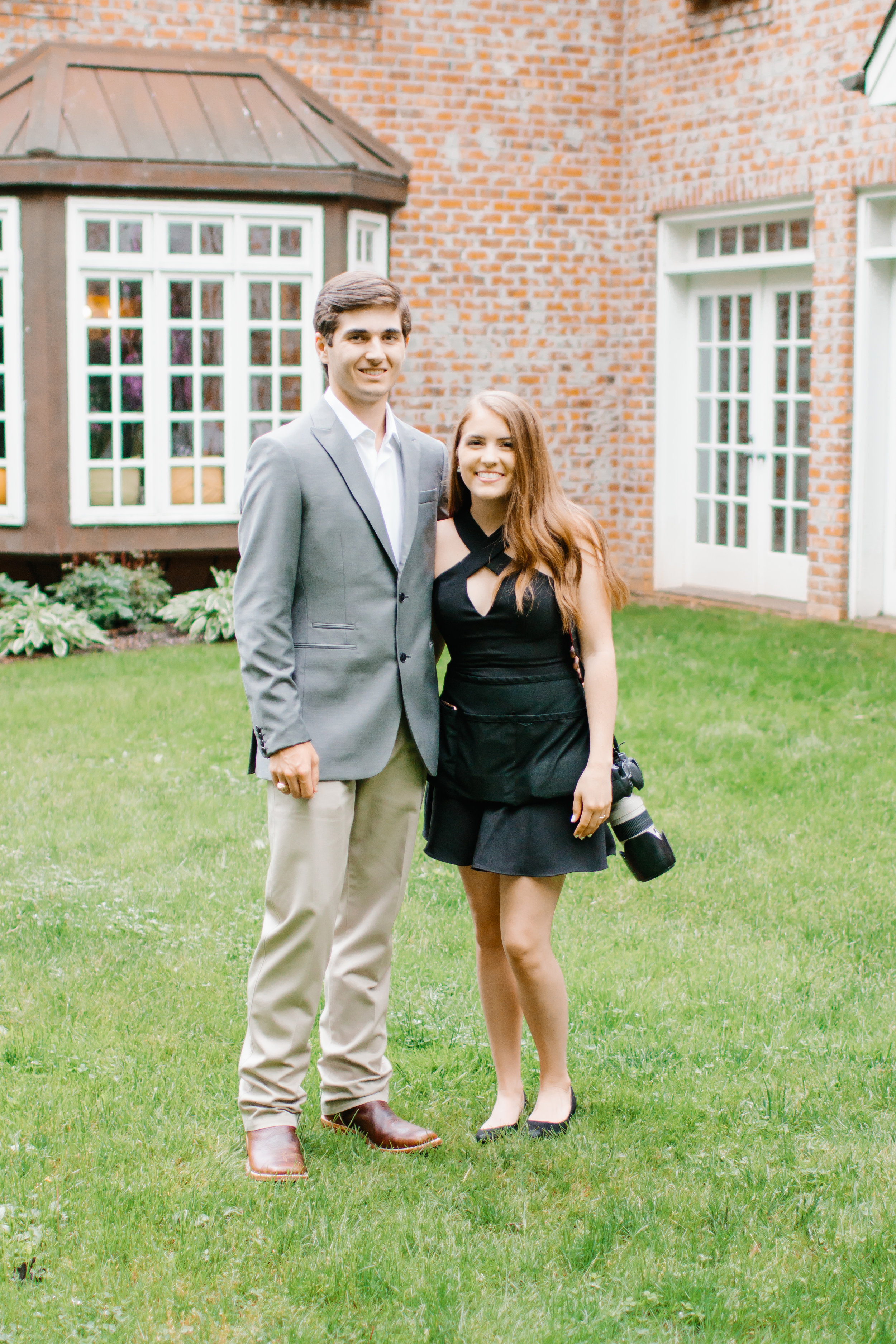 BTS with my cute date at a wedding in NC this year!!