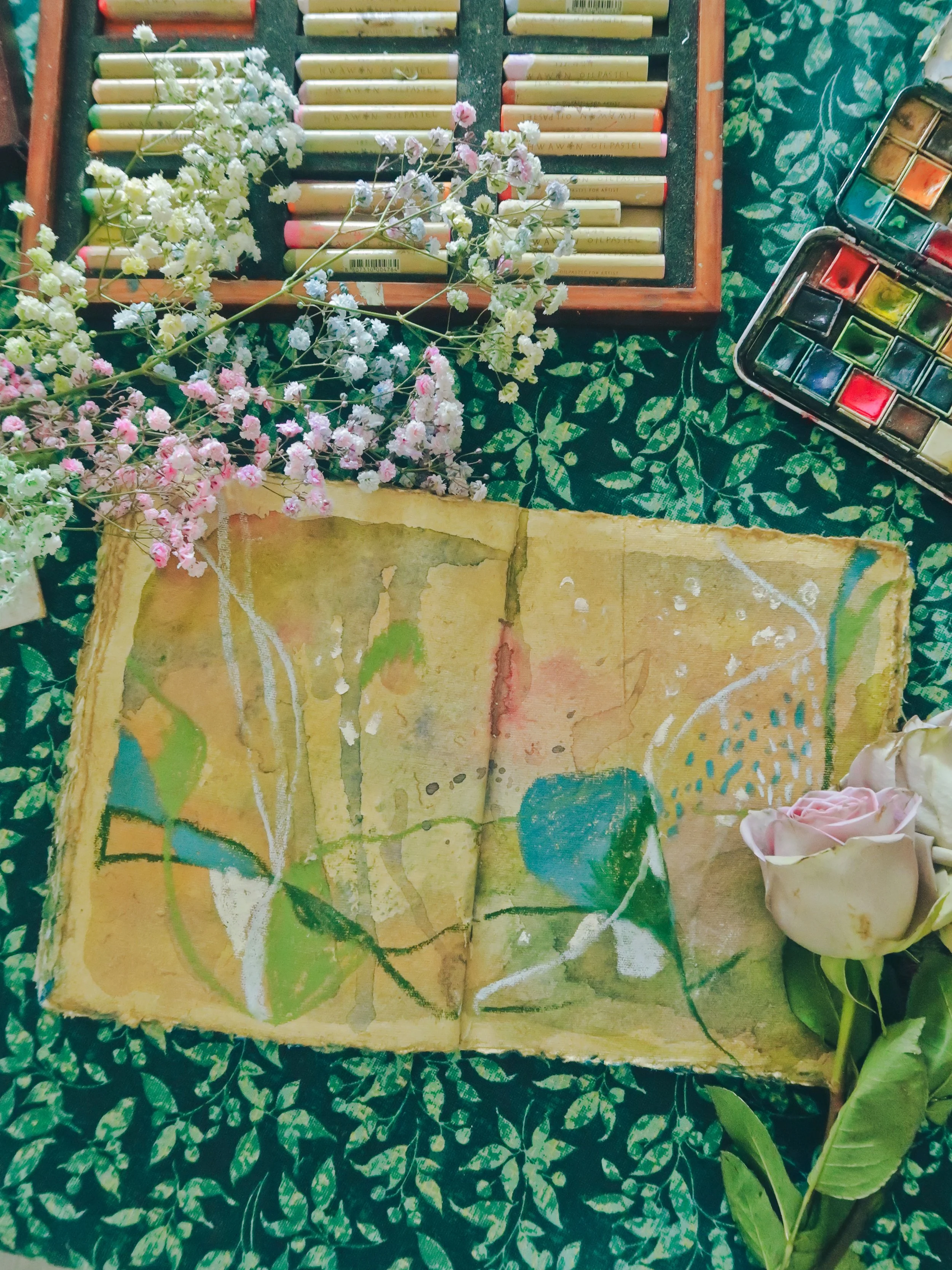 Landscape of your Heart: Abstract Mixed media landscapes