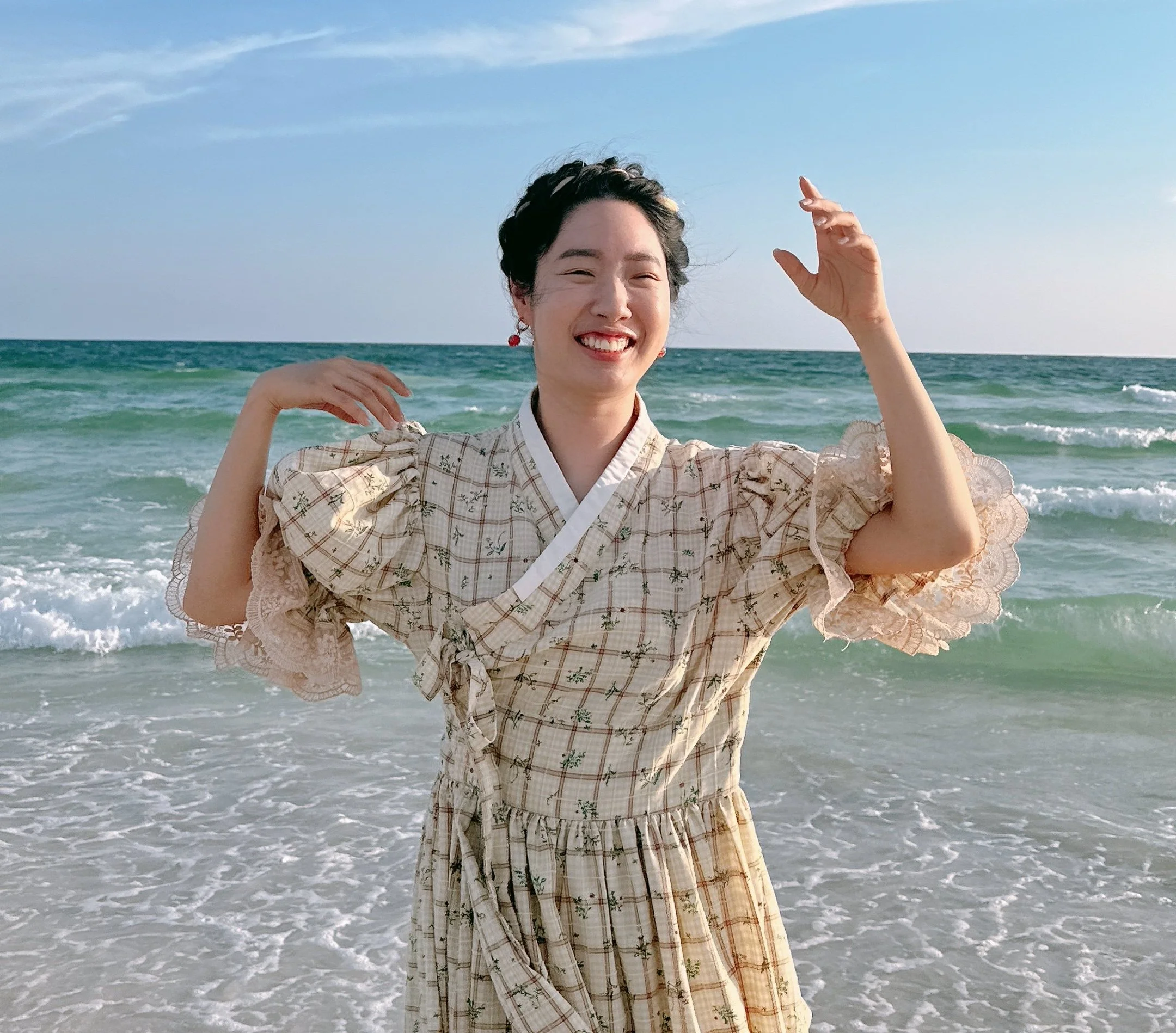 Panama Puff Hanbok Dress