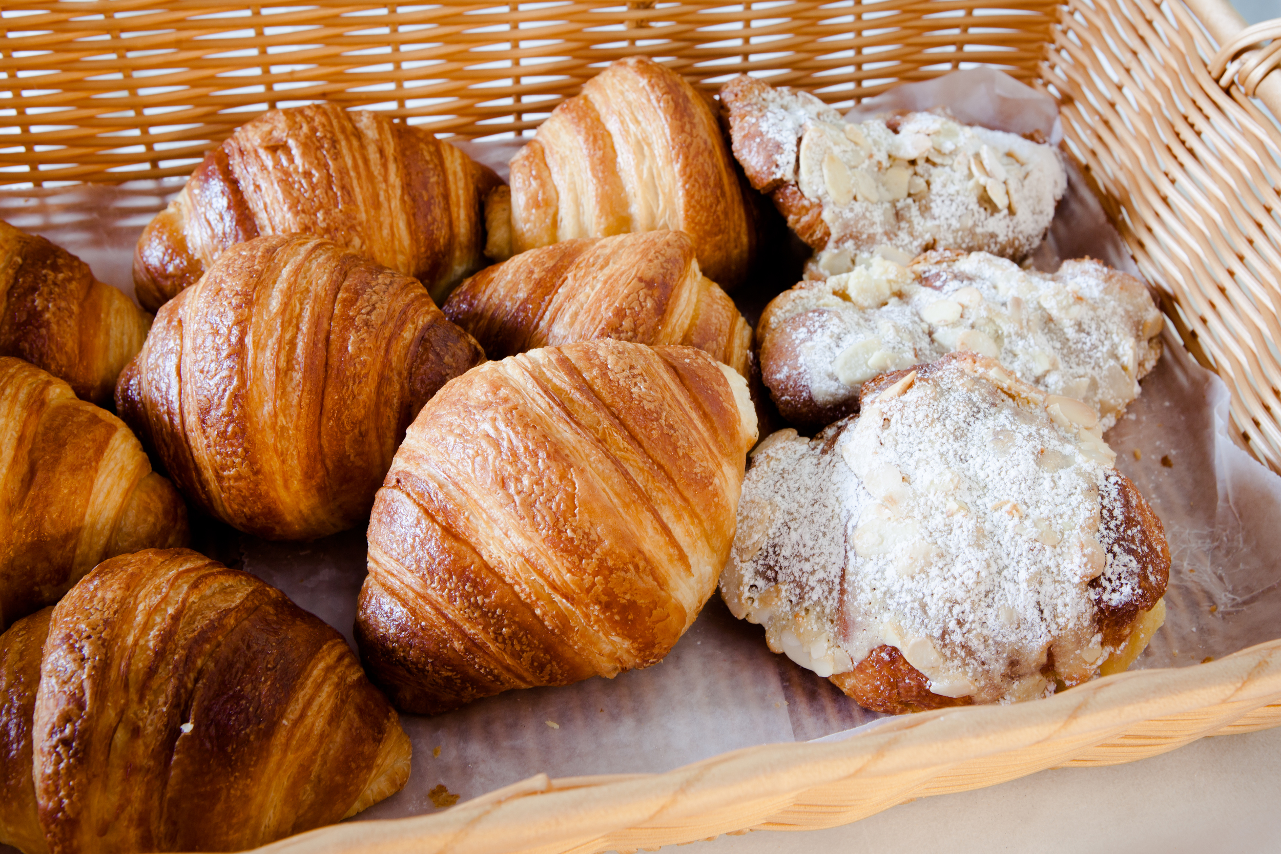Freshly Baked Croissant & Almond Croissant