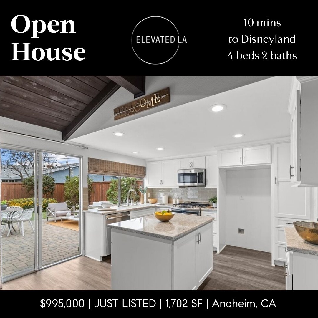 Just Listed! | 📍 Disneyland 
4 🛏️ 2 🛁 1702 SF 🏡 5966 SF lot

Open this weekend 12-3p
Swing by and tour this home near the &lsquo;Happiest Place on Earth&rsquo;

Reimagined Mid-Century home, newly renovated with exquisite designer finishes and fur