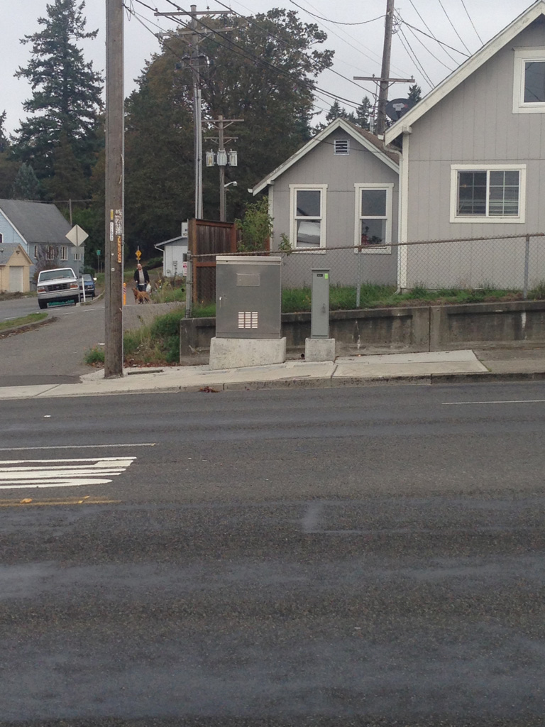 Before photo of location #1 for the Traffic box wrap.