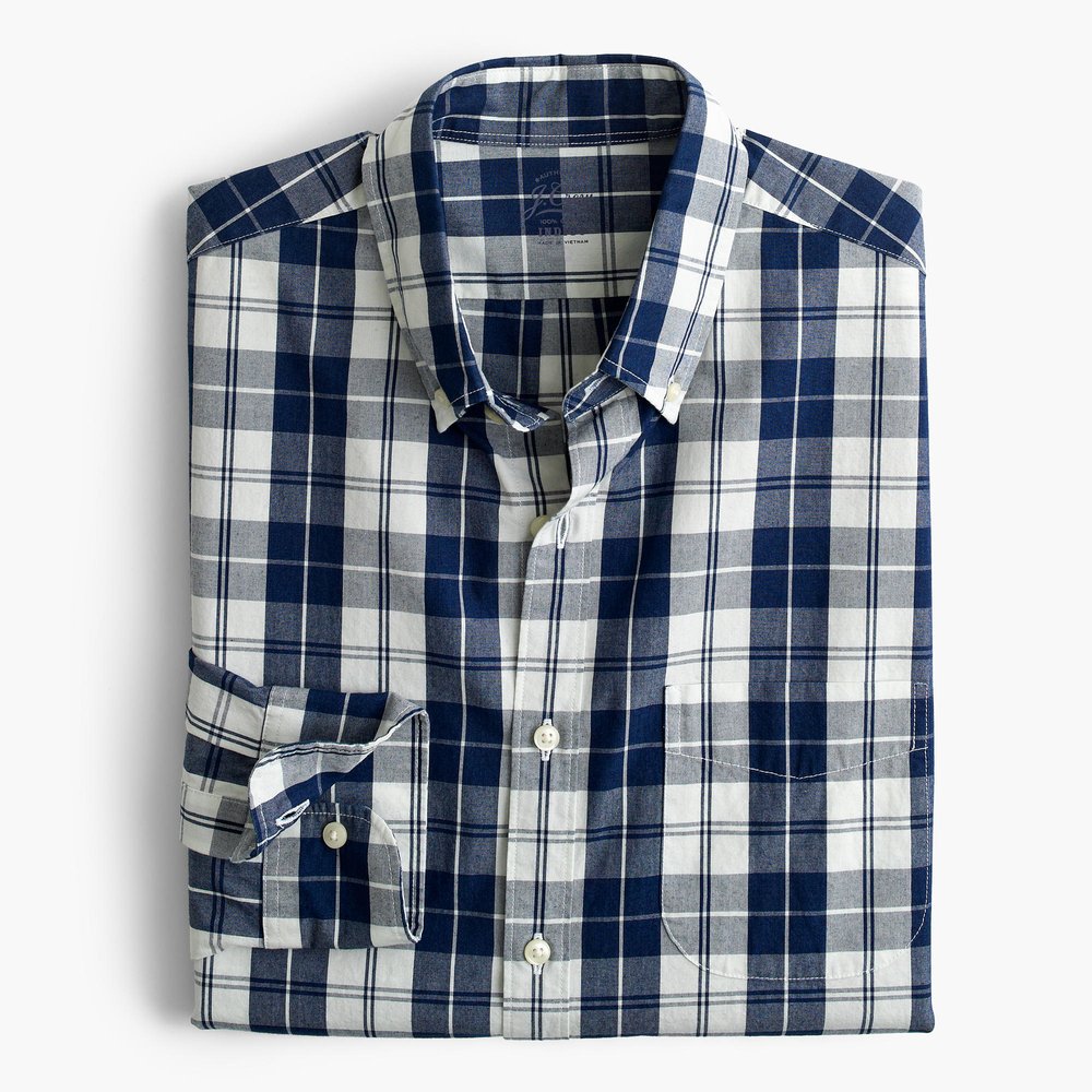 J.Crew Indigo Plaid