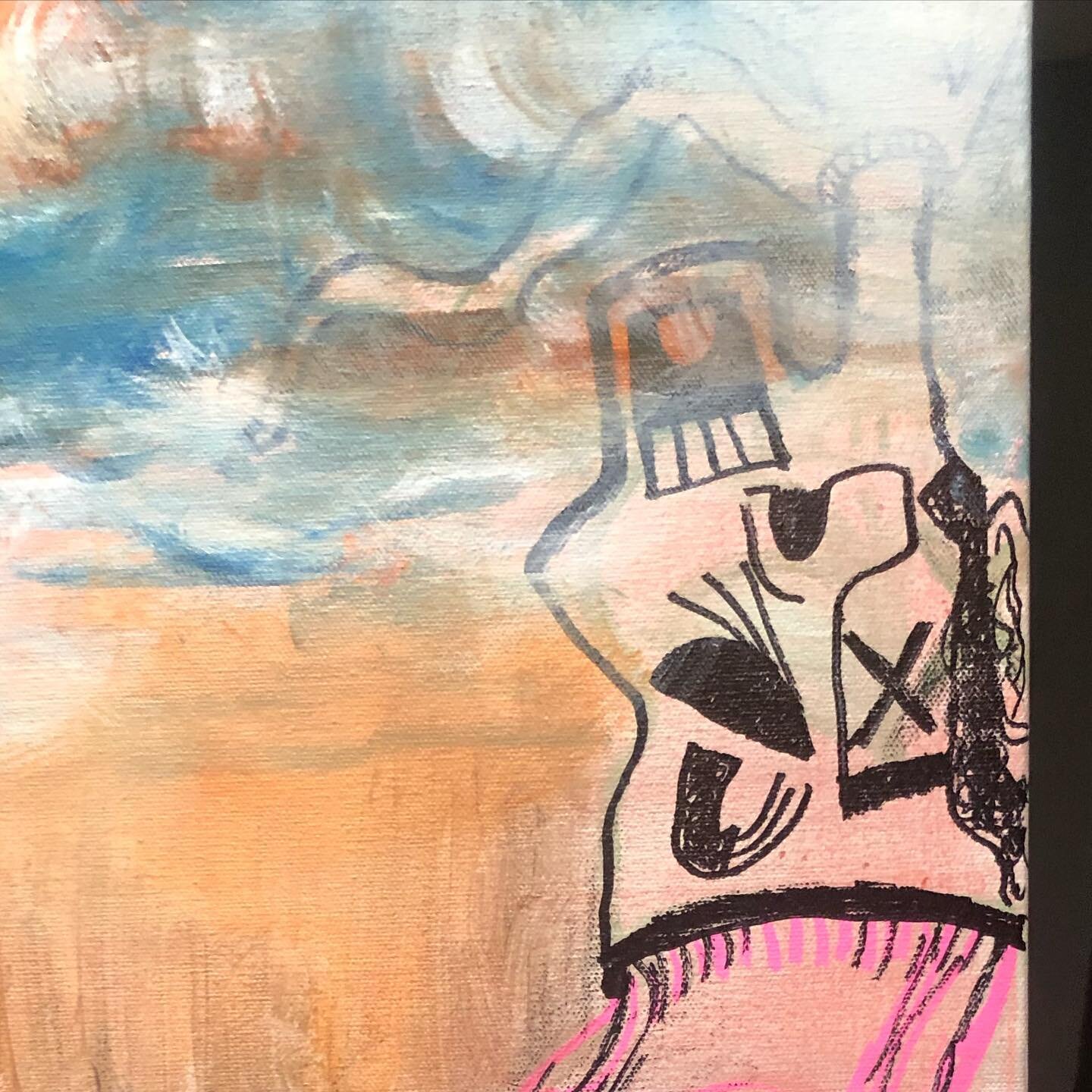 New #WIP that&rsquo;s about overthinking 

Can&rsquo;t let it win!

Any thoughts on a title? ☁️ 

#happysunday #upsidedown #painting #drawing #artistsoninstagram #chicagoartist