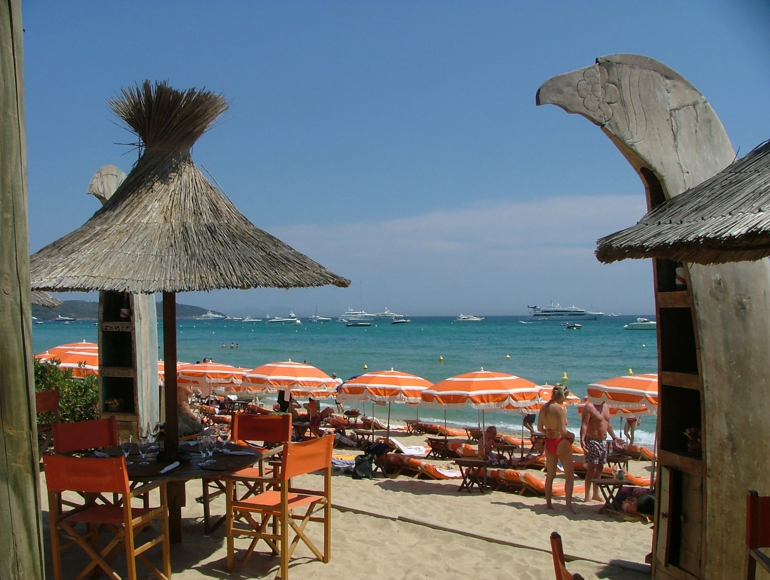 Polynesie Beach Club on the famous Pampelonne beach, St Tropez