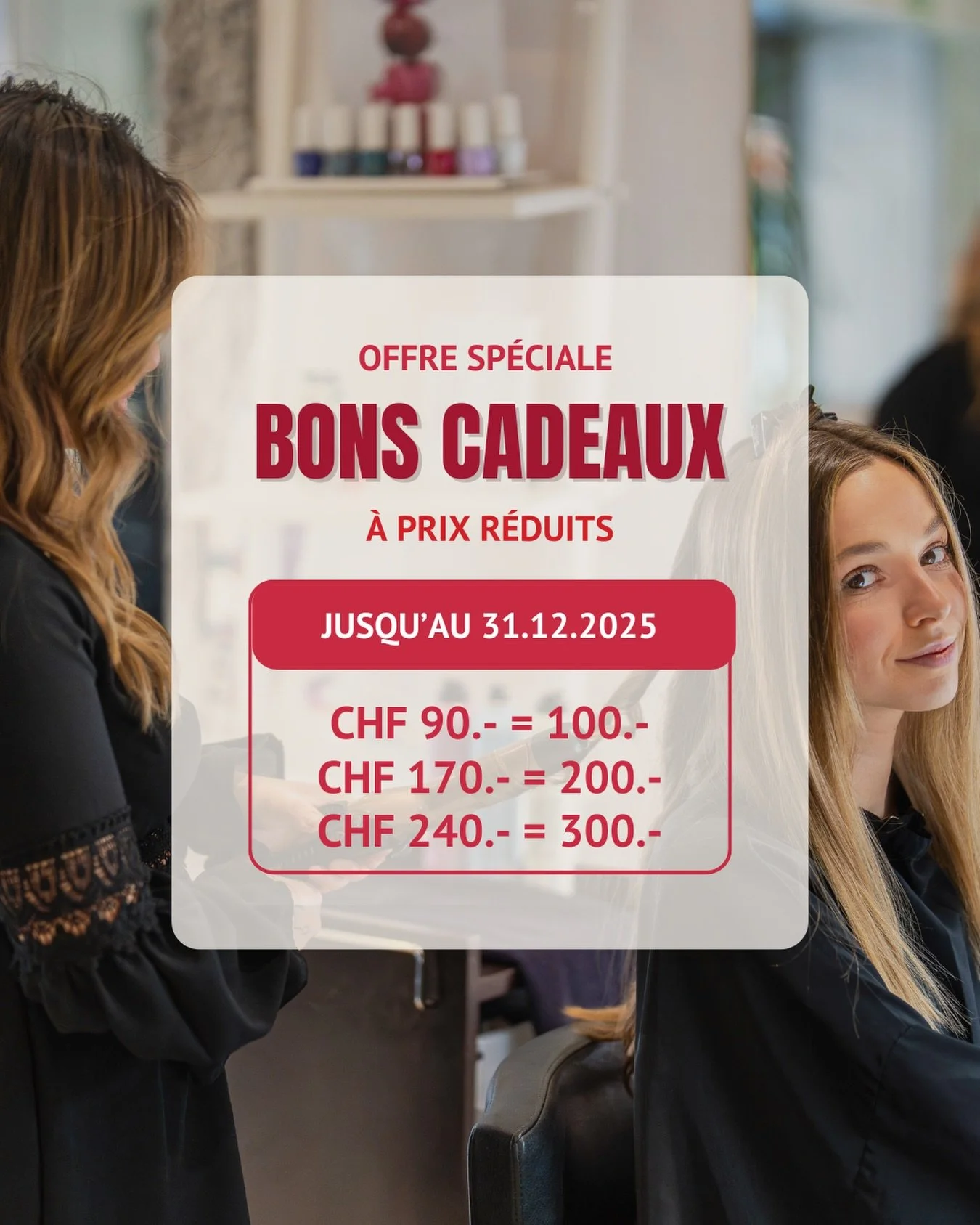 🎁 Offrez de la beaut&eacute; pour les f&ecirc;tes

Et si vous faisiez plaisir &agrave; vos proches tout en faisant des &eacute;conomies ? Jusqu&rsquo;au 31 d&eacute;cembre, profitez de notre offre sp&eacute;ciale sur les bons cadeaux 19th Avenue :

