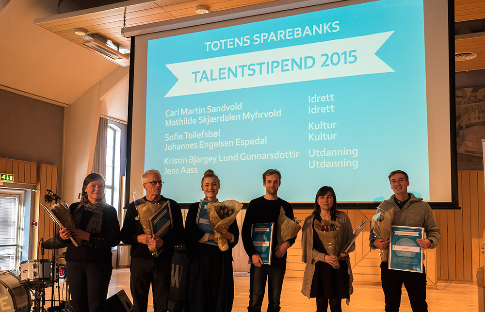 Mottakere av talentstipend 2016, det er mange flinke folk i regionen vår!