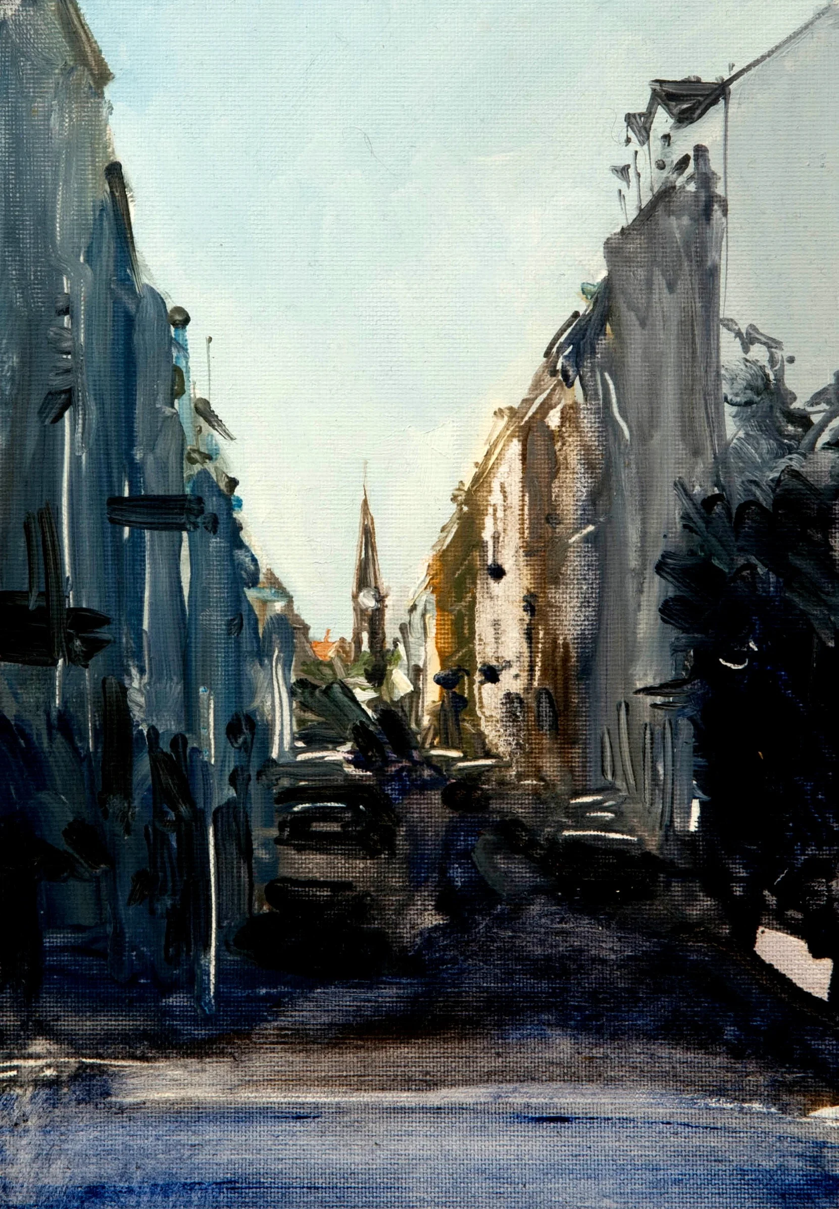 Zion church - oil on board - 20x15cm