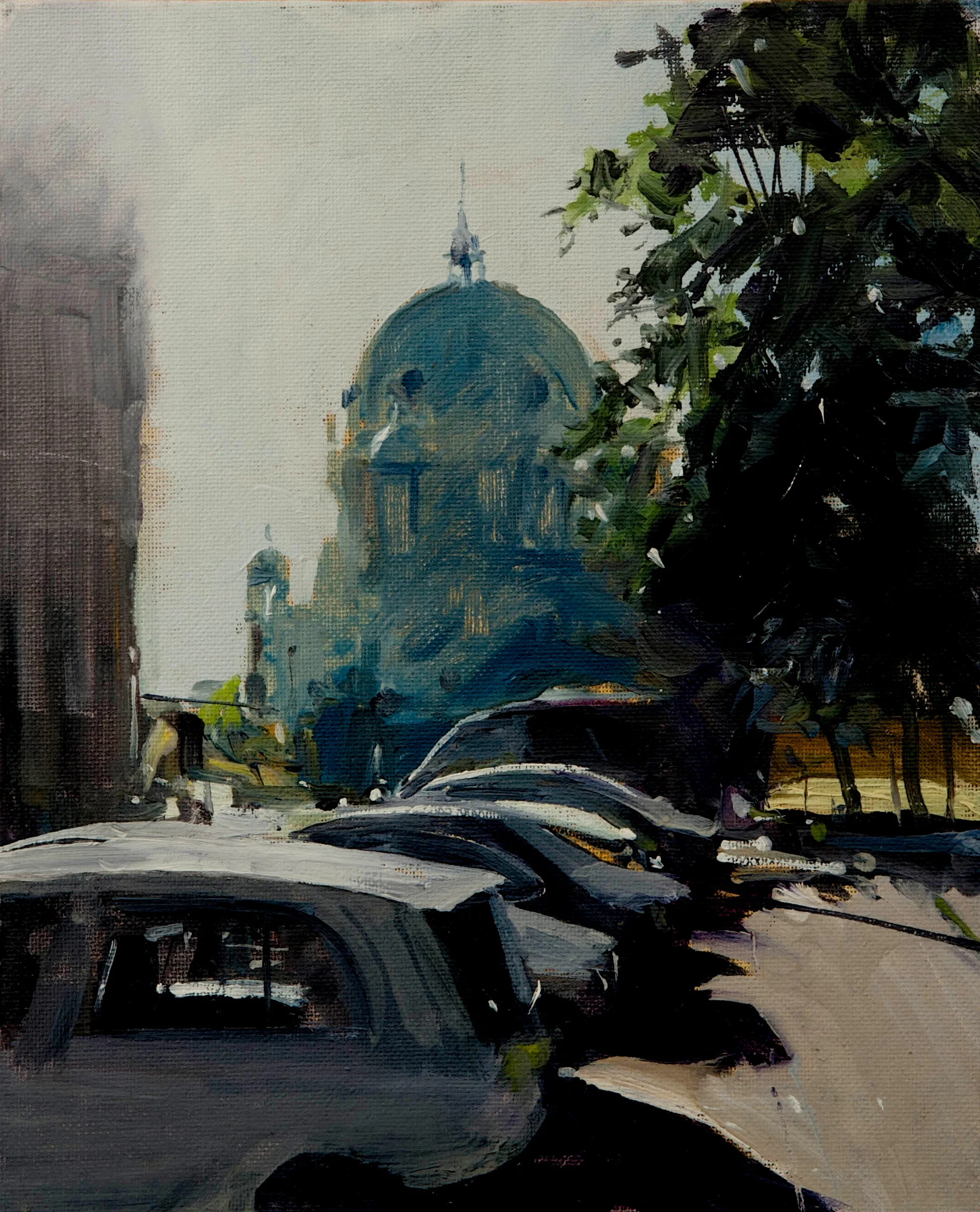 Museum Island - oil on board - 40x30cm