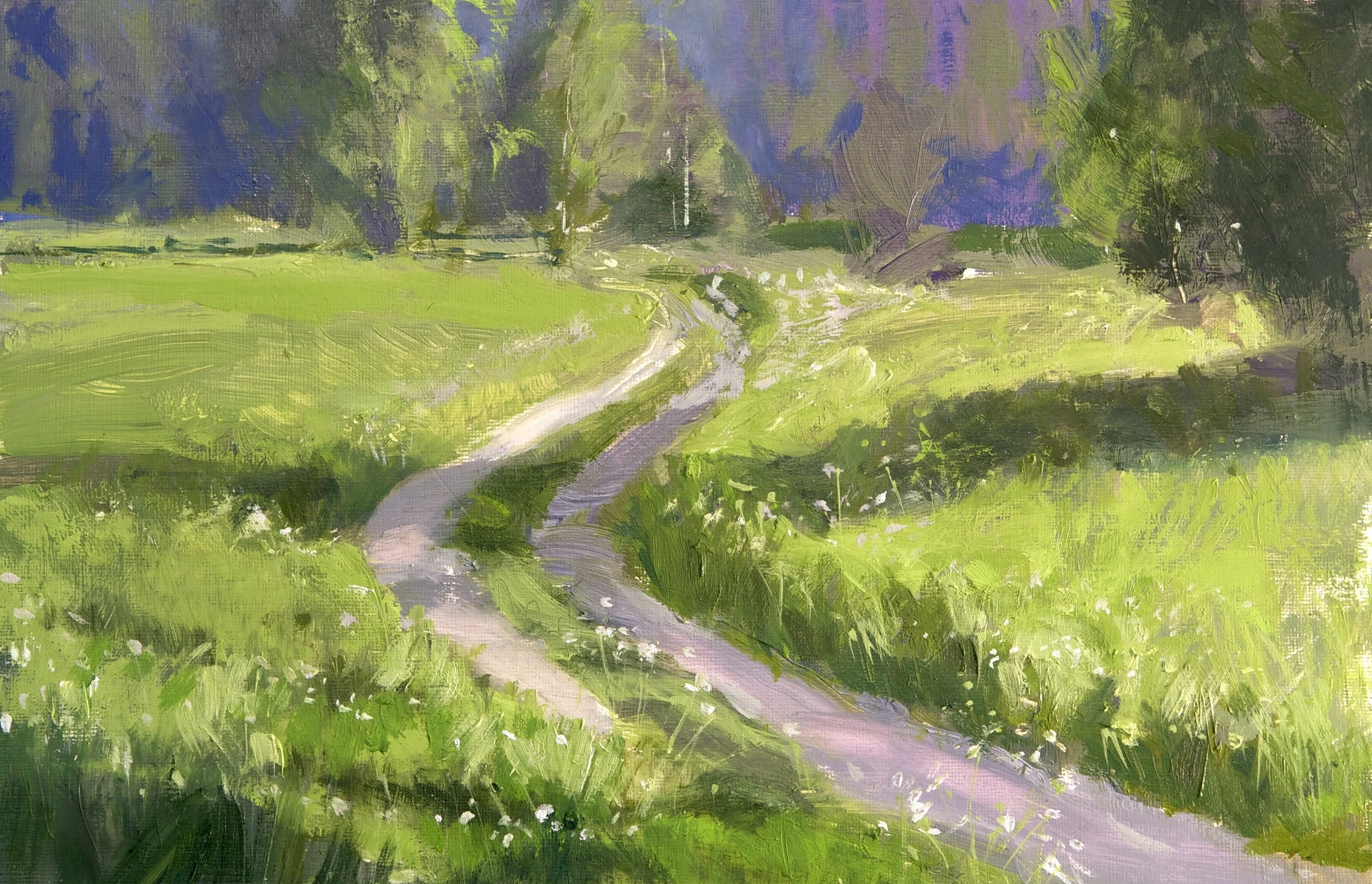 dog walks I - oil - 40x30cm - 600€ - SOLD