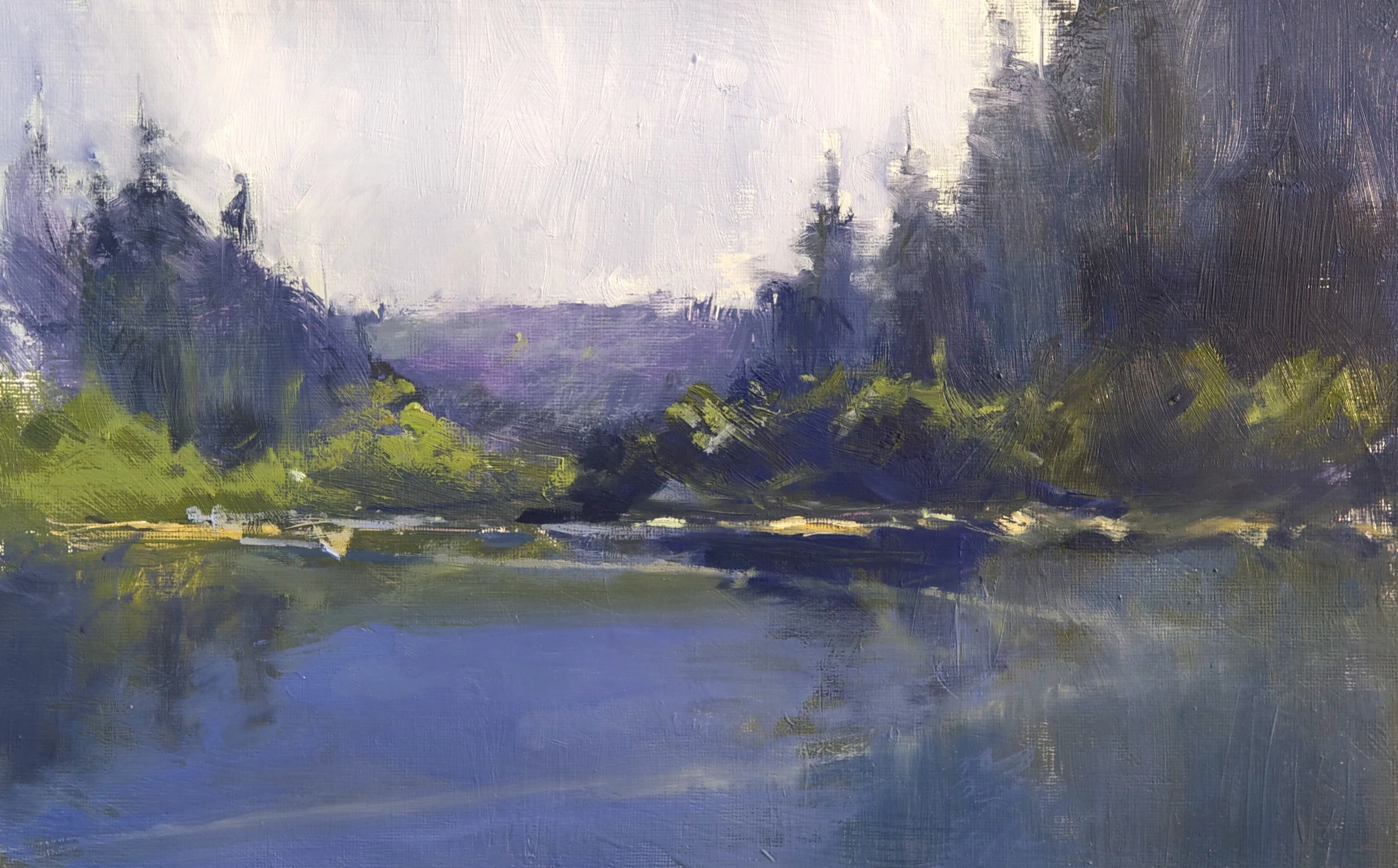 Lakeside II - oil on board - 40x30cm