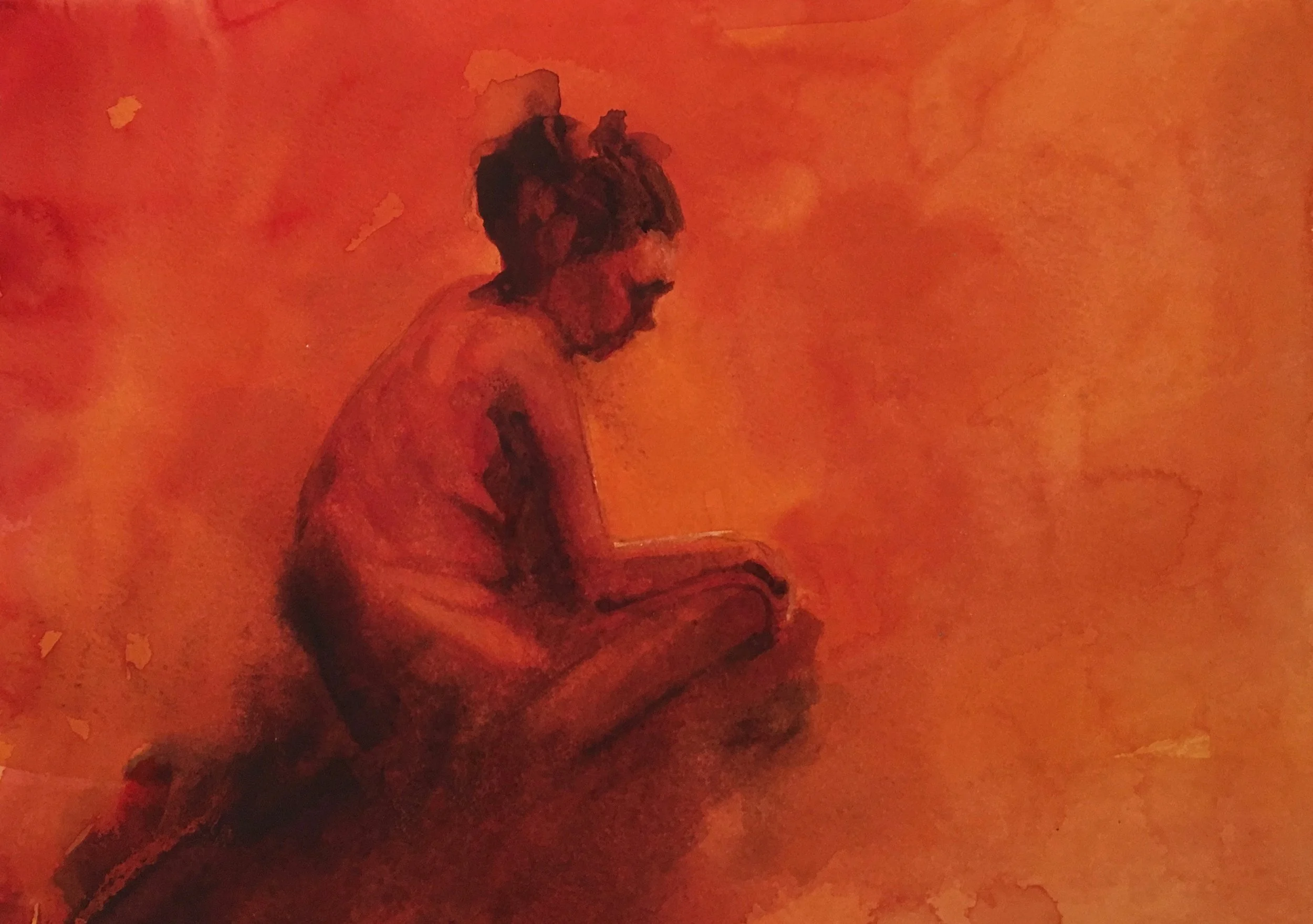 nude II - watercolour - 200€