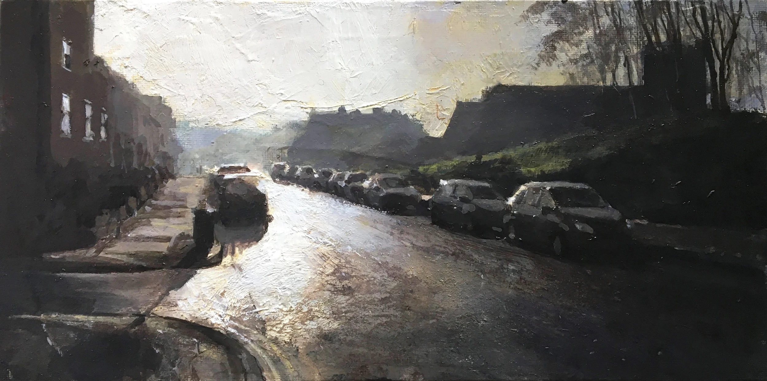 Brook street light - oil on panel - 30x15cm - €400 - SOLD
