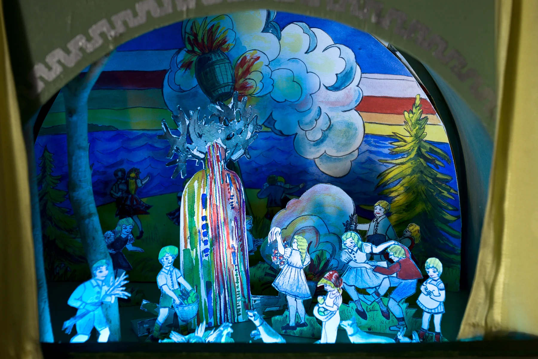 People in the summer night