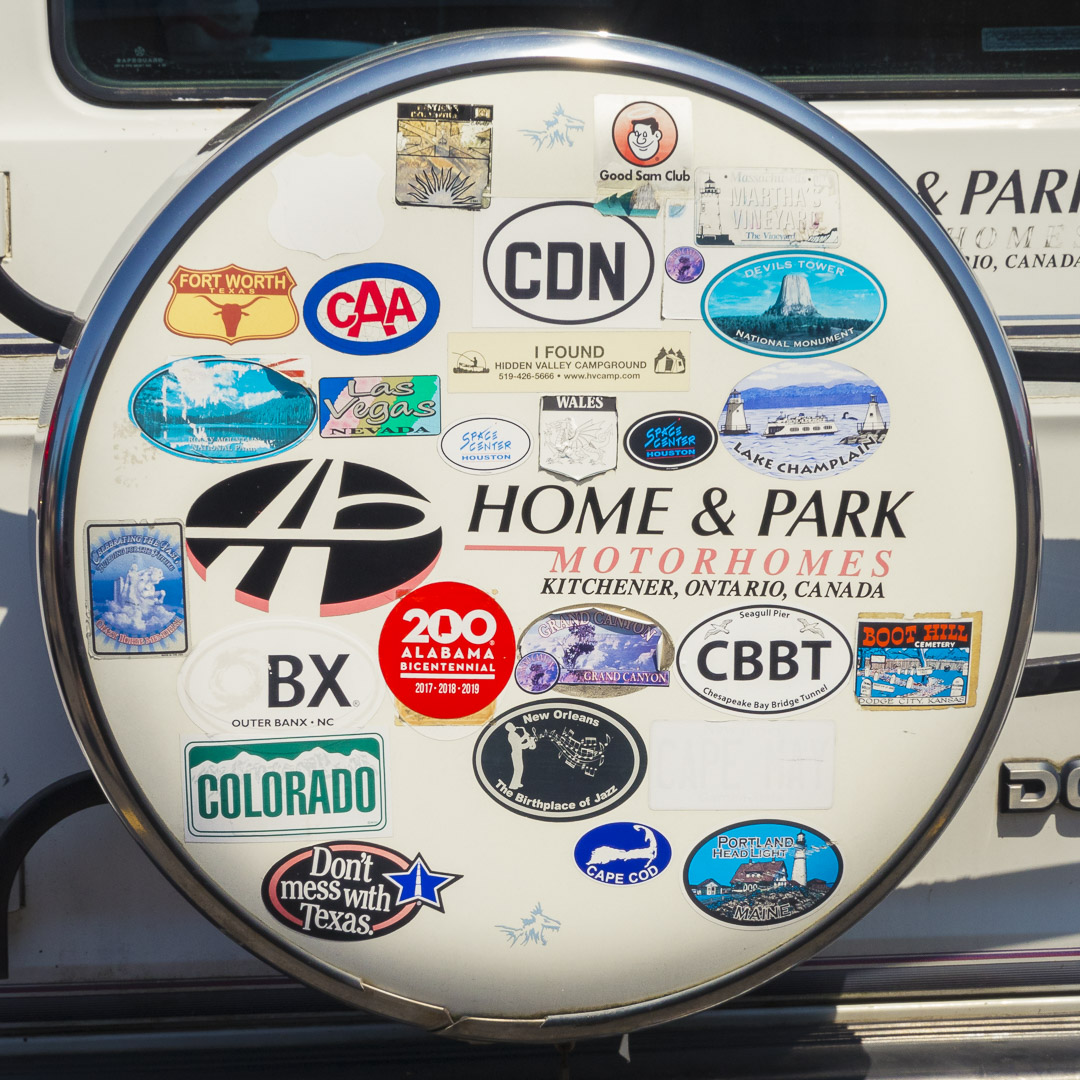 Bumper Stickers on a Motorhome