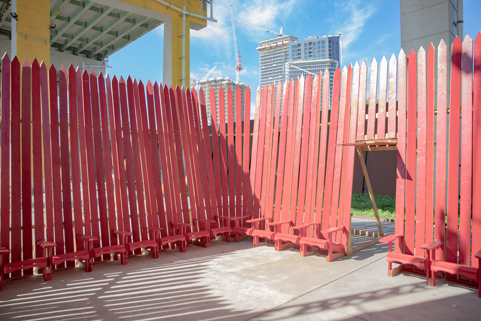   The Project   Tall wooden walls of crude, sharpened posts will make a four-sided structure reminiscent of early European settler forts. Installed in the shadow of Fort York, “Stronghold” will offer a symbol of authority, protection and power. At th