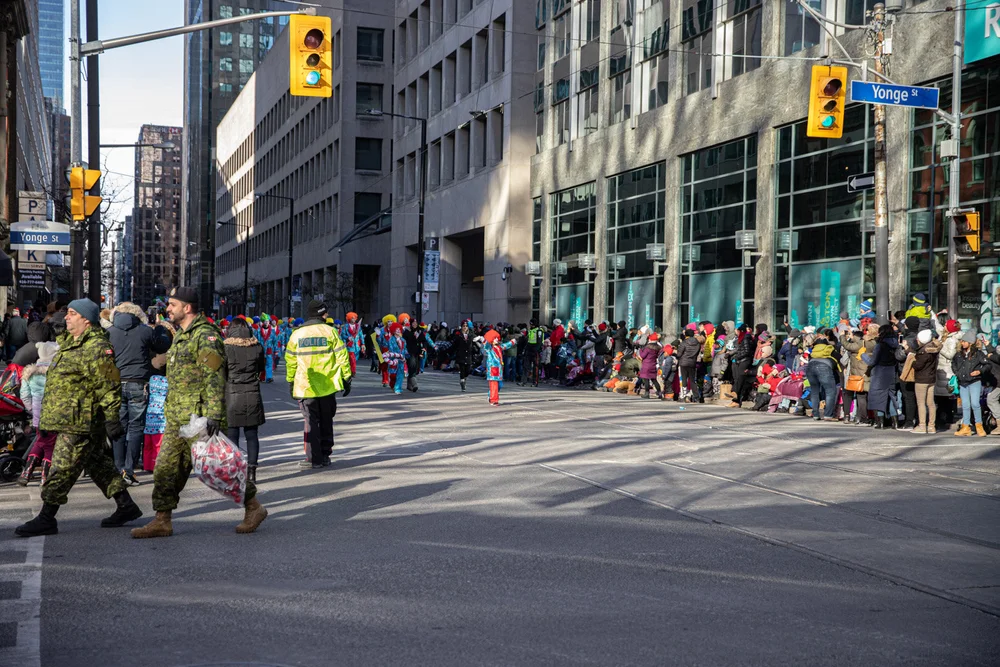  And finally, the parade begins. 