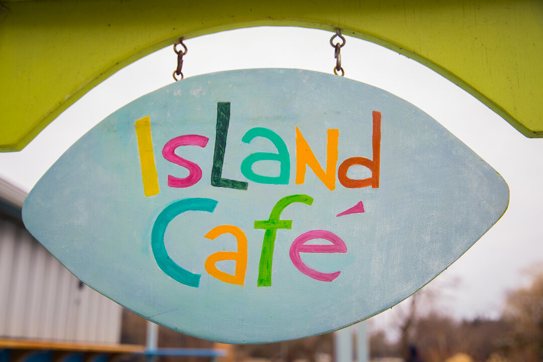  Along the east side of the Big Clubhouse is the Island Cafe.  