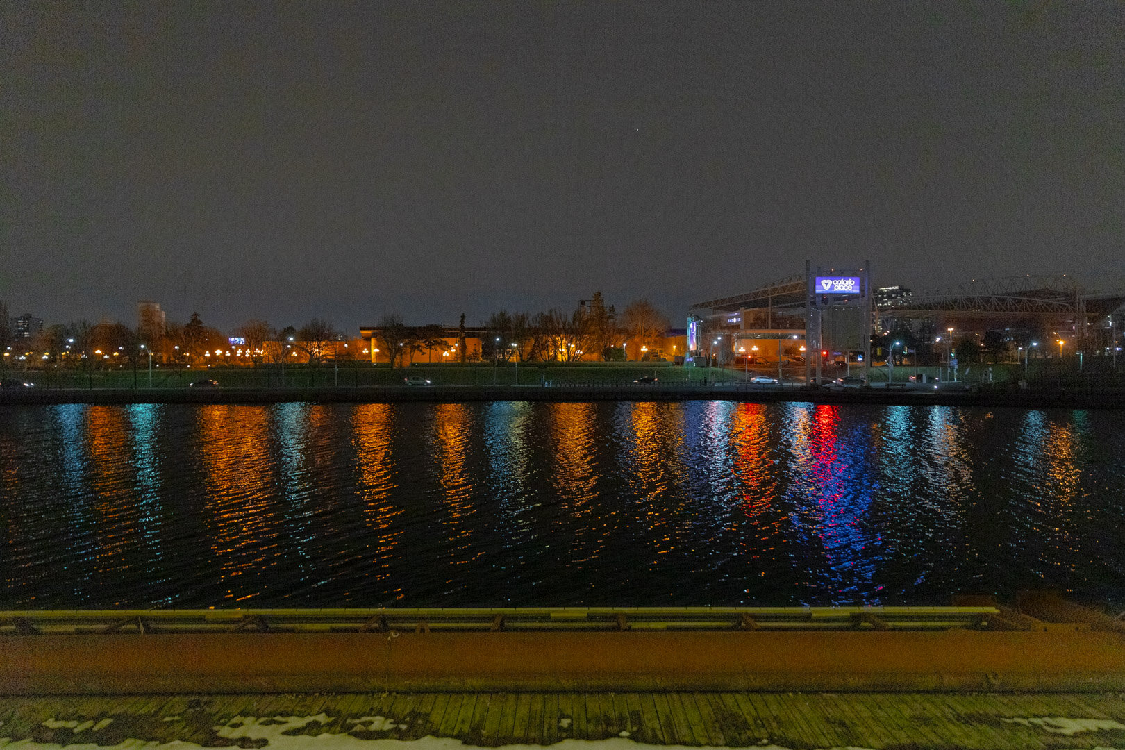  A look across the channel that’s Lake Ontario and on land that is The CNE and BMO Field.  