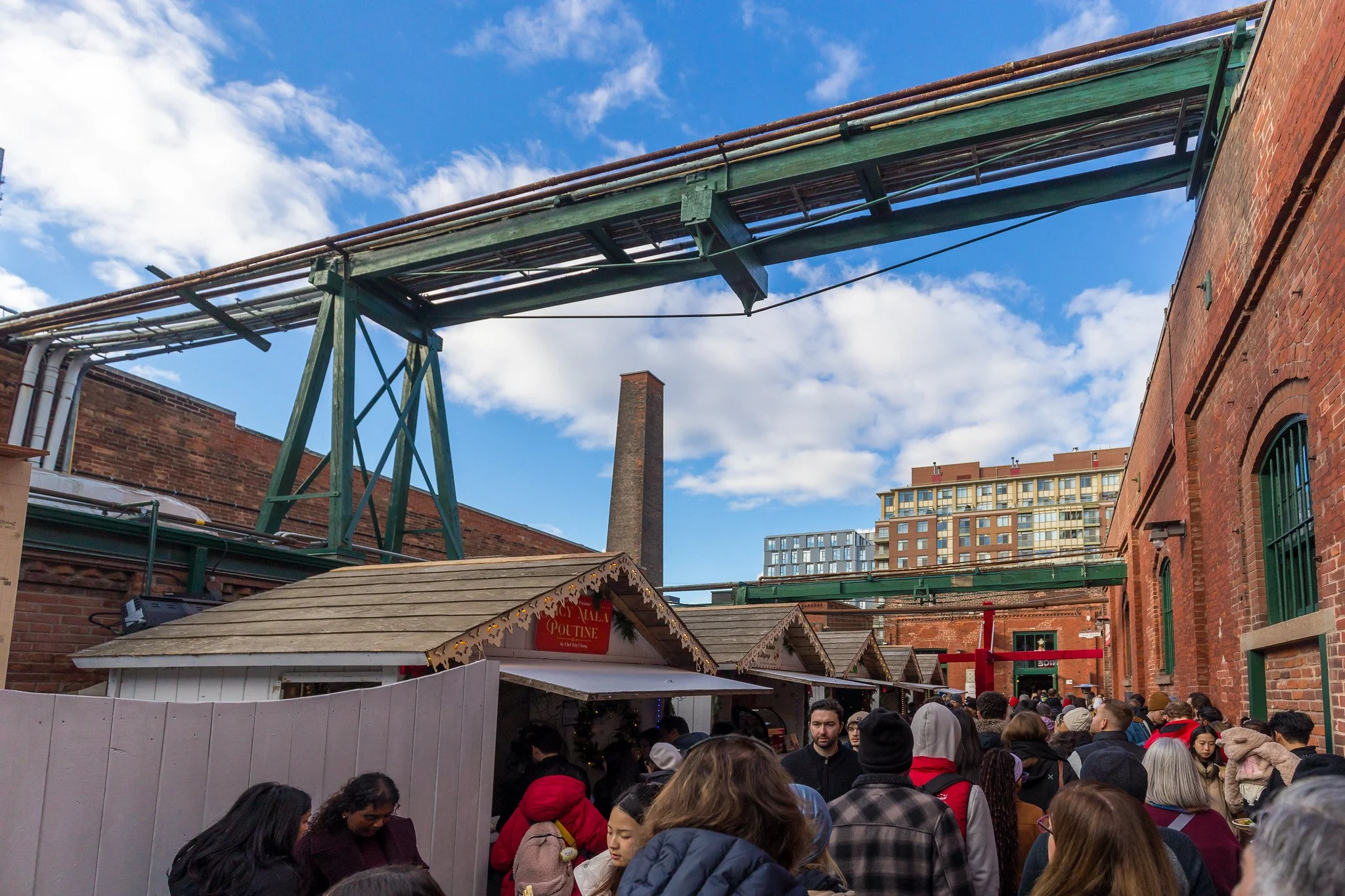 Distillery Winter Village on a Busy Saturday