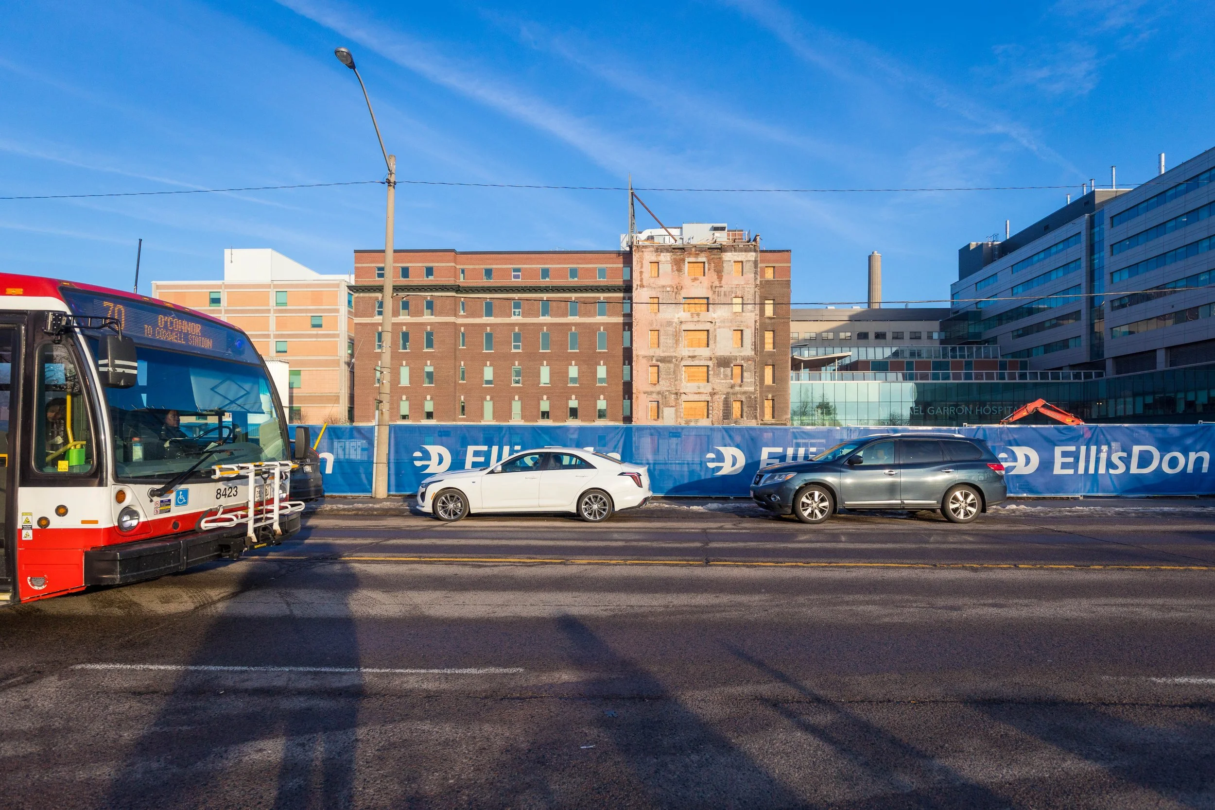 70 O'Connor TTC Bus in front of Michael Garron Hospital