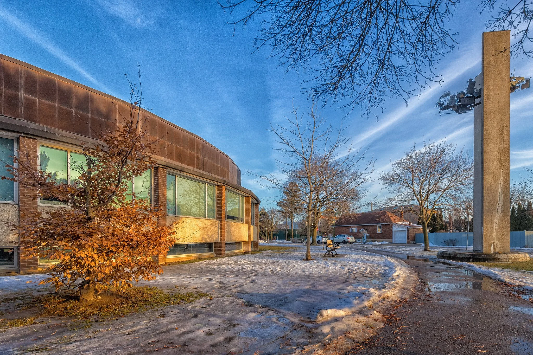 S. Walter Stewart Library and Gladstone Pylon, East York