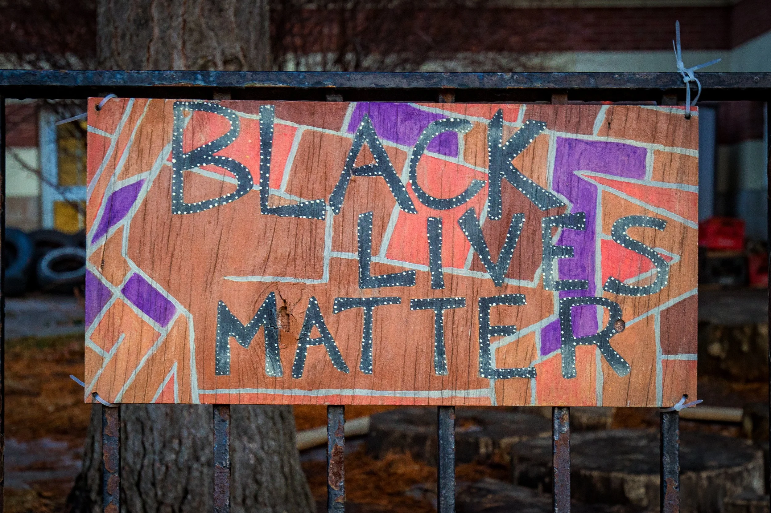 Black Lives Matter sign displayed outside Wilkinson Junior Public School