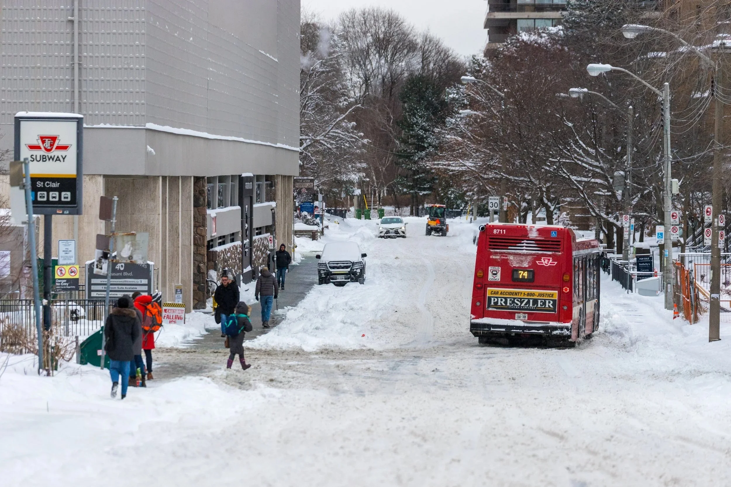 St Clair Station in the snow