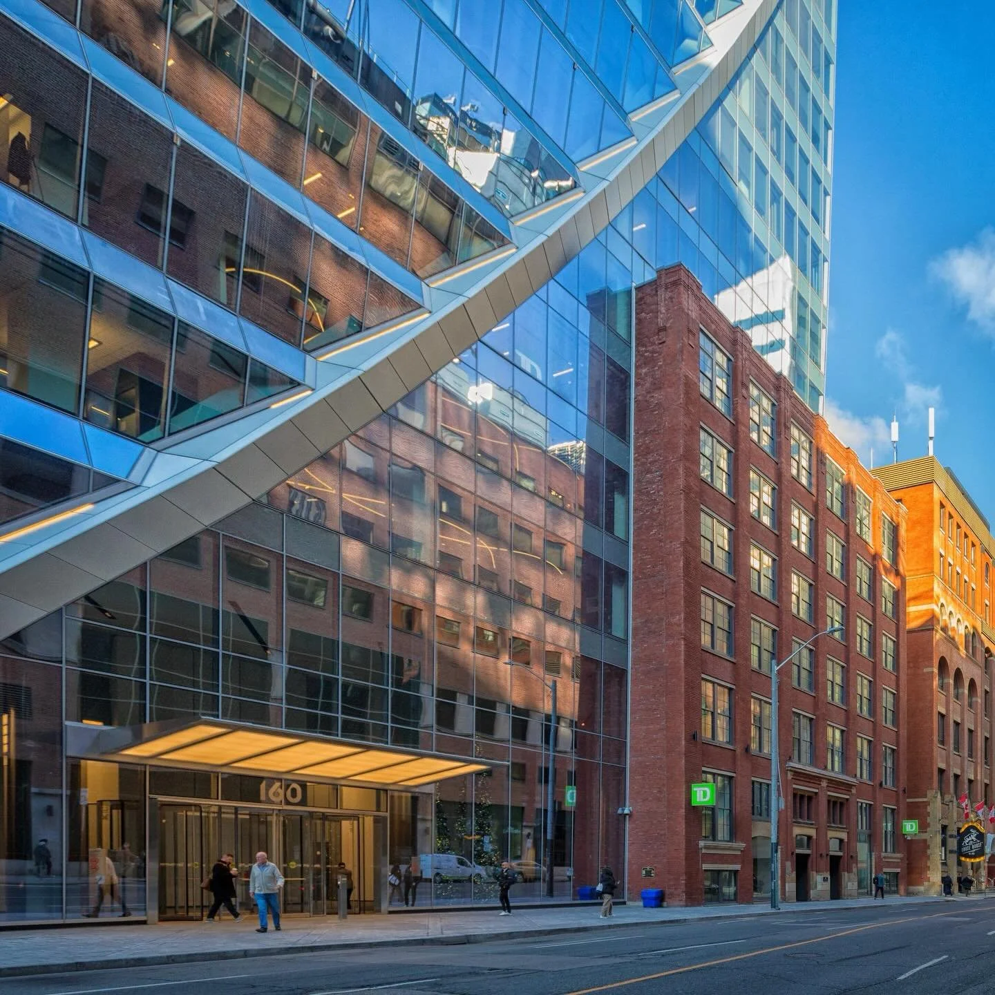 Following the lines, catching the light. TD Terrace on a clear Toronto day in late November