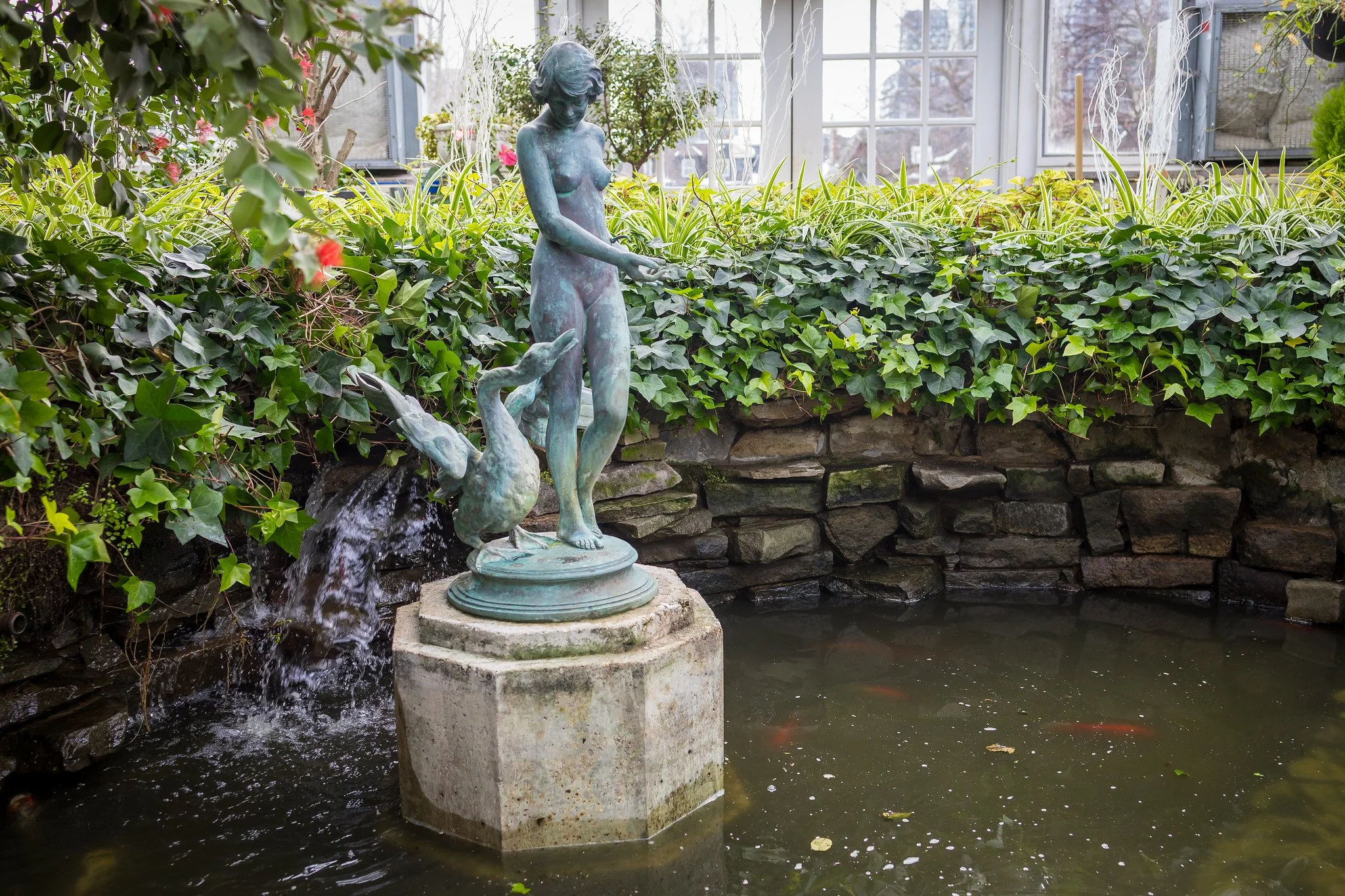 Leda and the Swan — Temperate House Fountain, Allan Gardens Conservatory