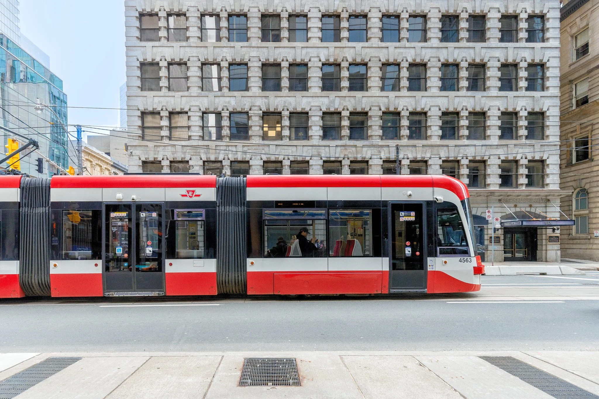 Streetcar Passing the Lumsden Building