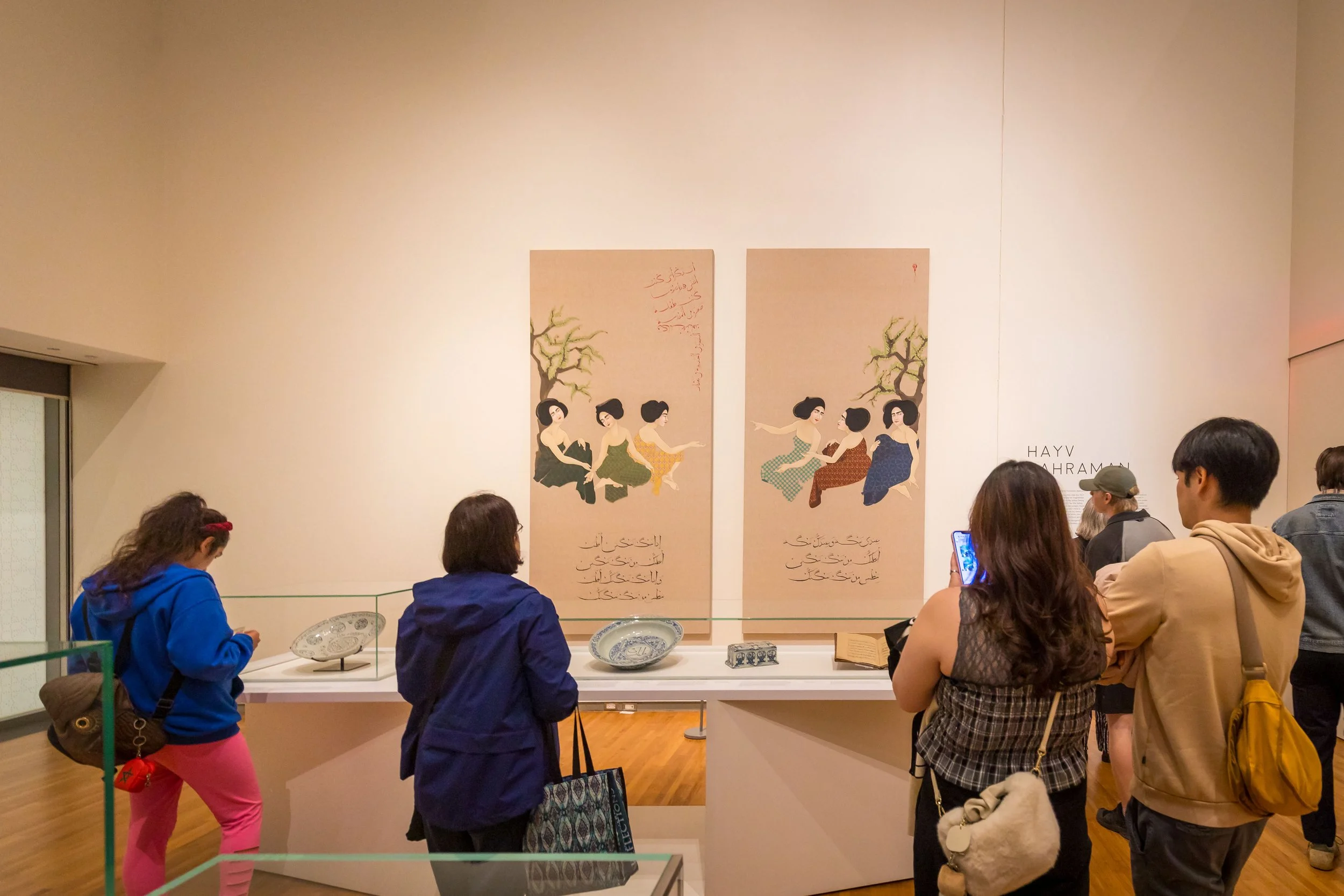 Visitors in the gallery