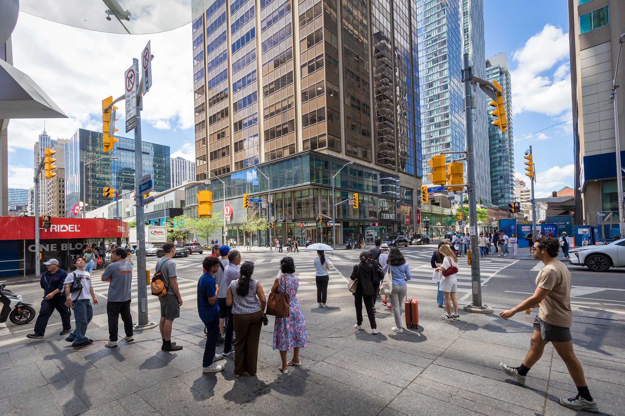Waiting to Cross at Yonge and Bloor